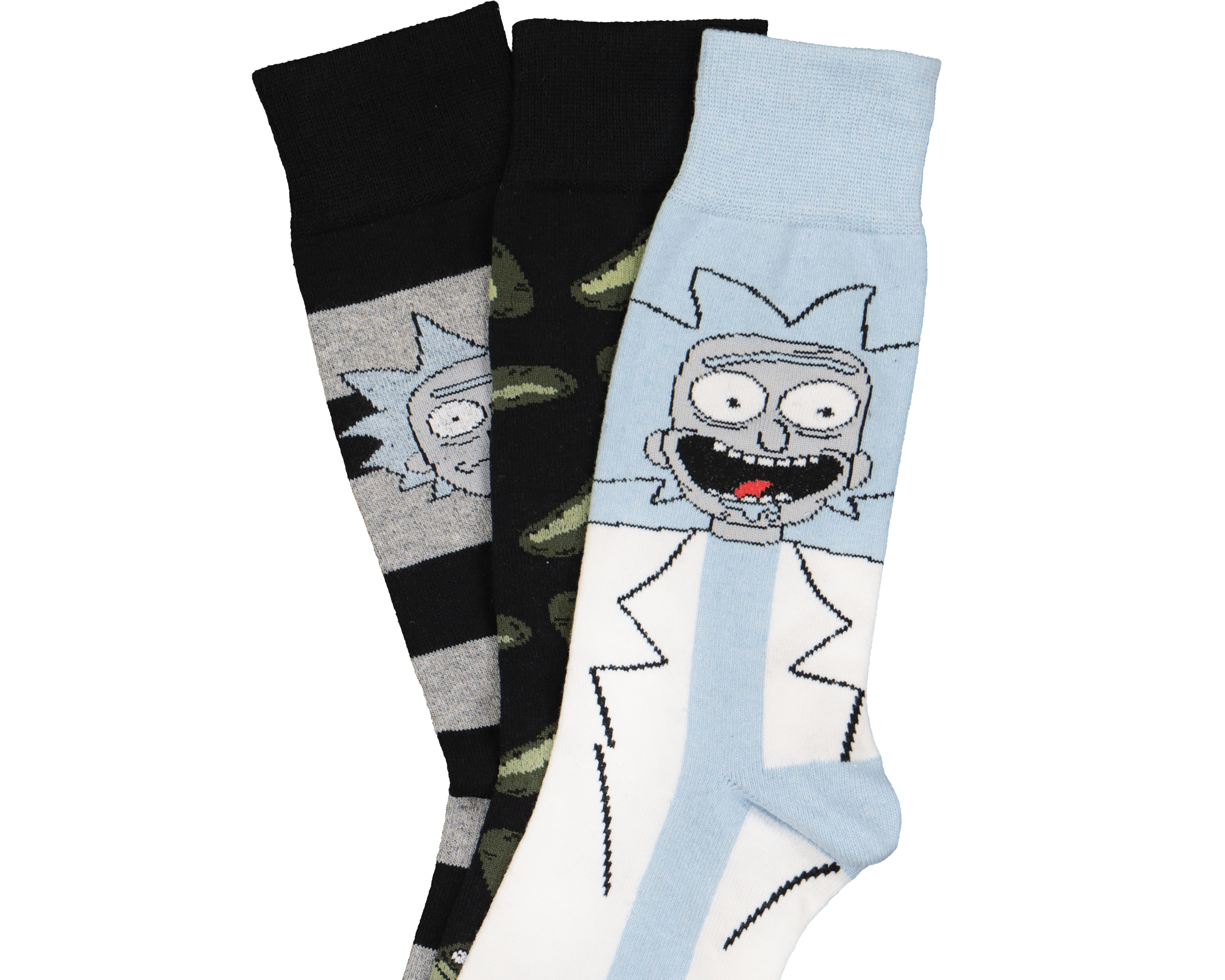 Foto 3 pulgar | Foto 2 | Calcetas Tobilleras Rick y Morty para Hombre 3 Pares