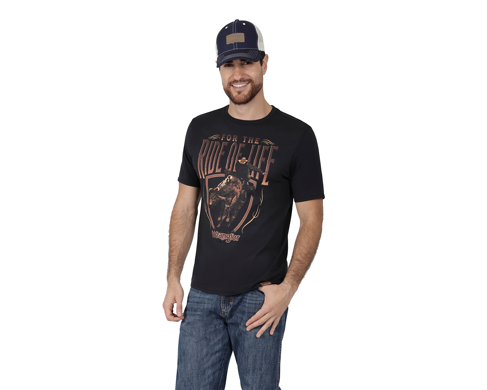 Foto 4 | Foto 4 | Playera de Cuello Redondo Negra Wrangler para Hombre