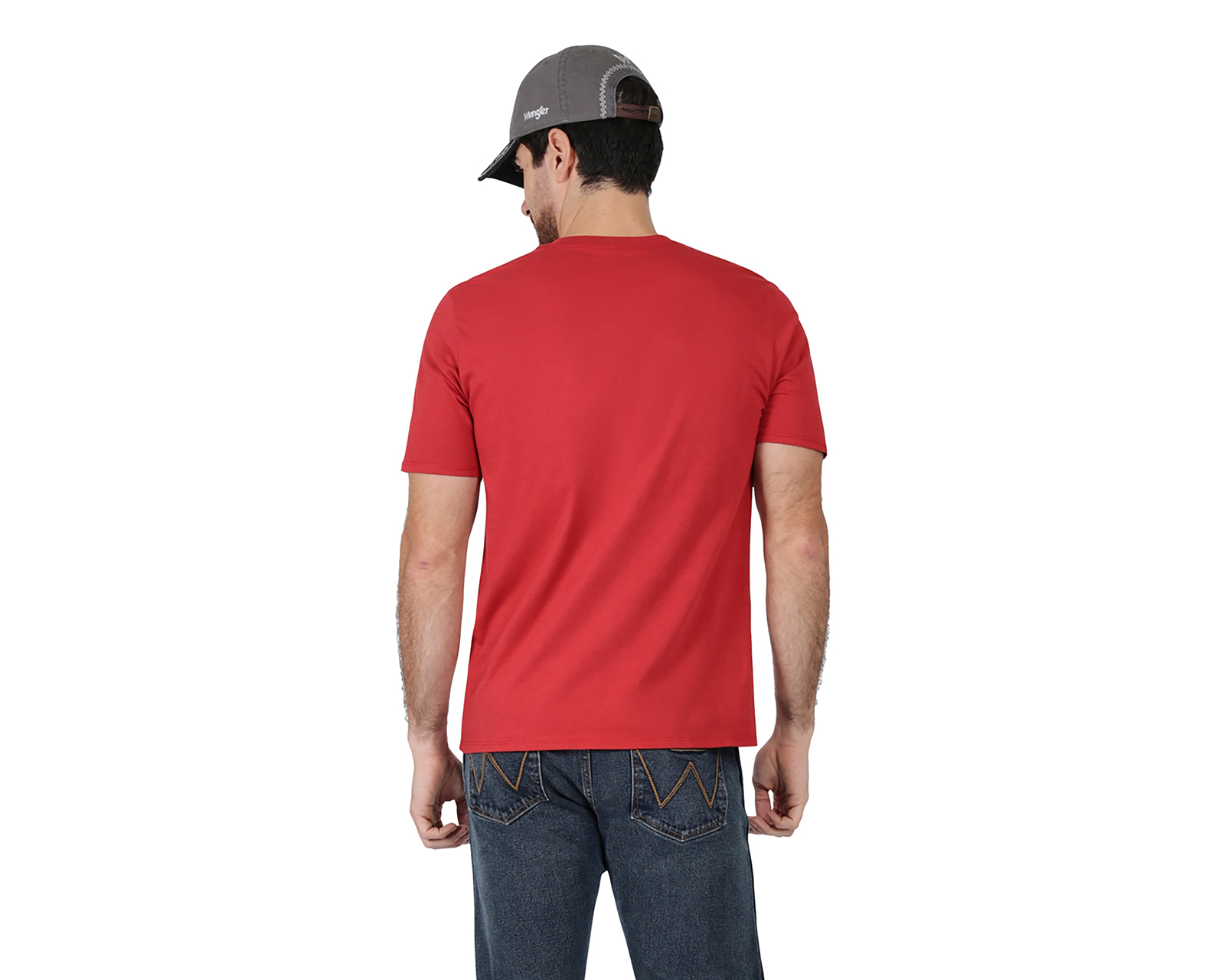 Foto 4 pulgar | Foto 3 | Playera de Cuello Redondo Rojo Wrangler para Hombre