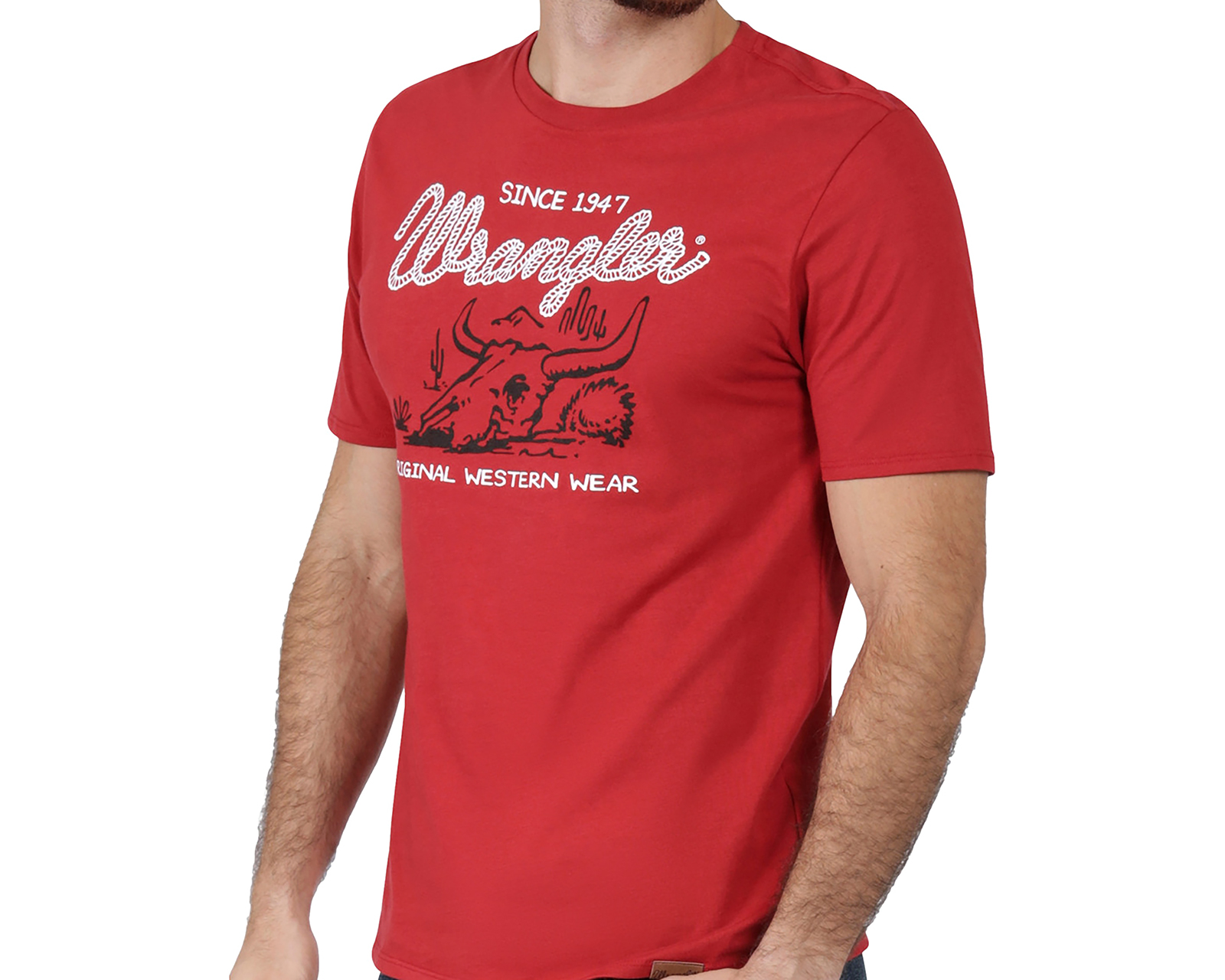 Foto 6 pulgar | Foto 5 | Playera de Cuello Redondo Rojo Wrangler para Hombre