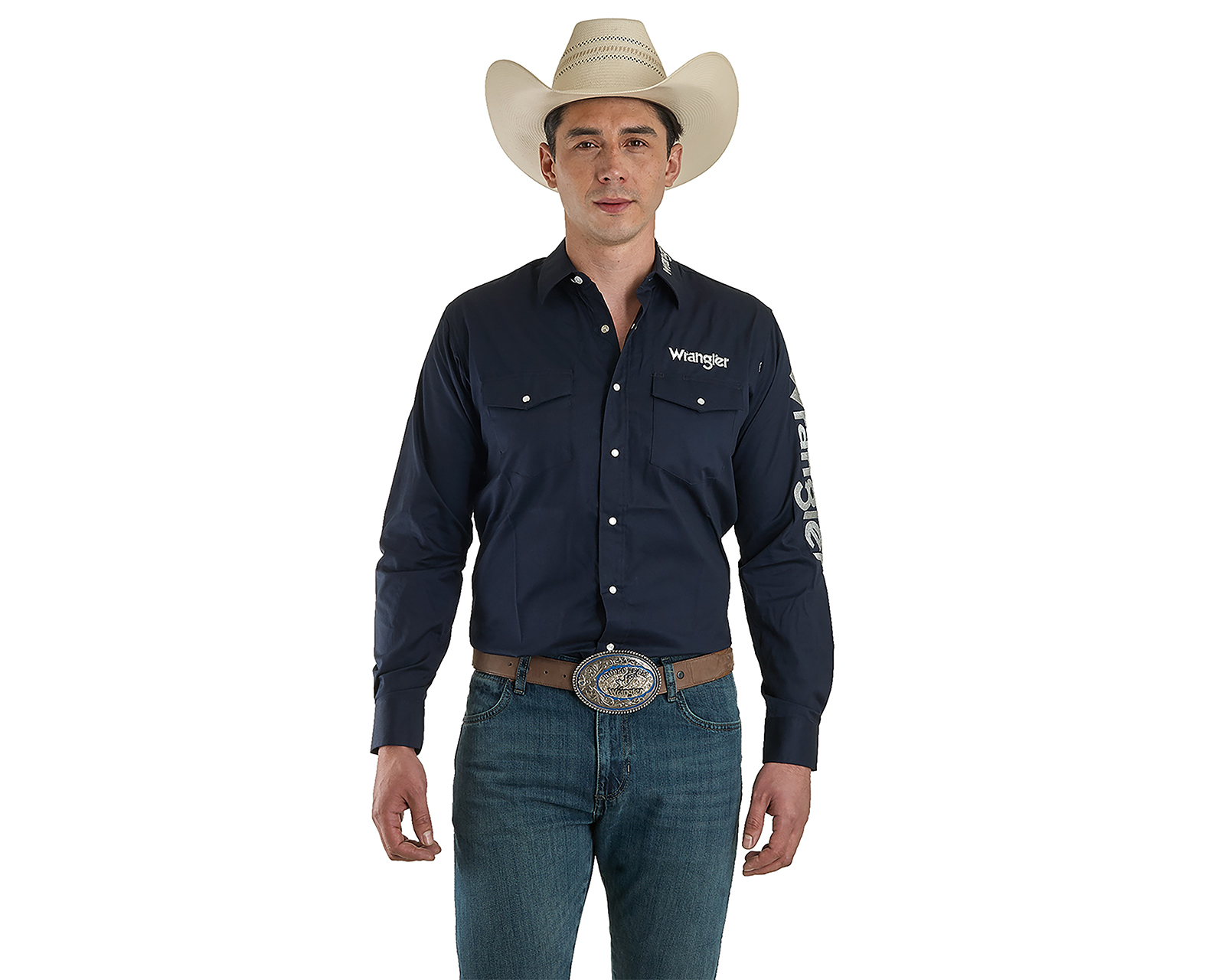 Foto 2 pulgar | Foto 1 | Camisa Casual de Algodón Wrangler Regular Fit Estampado para Hombre