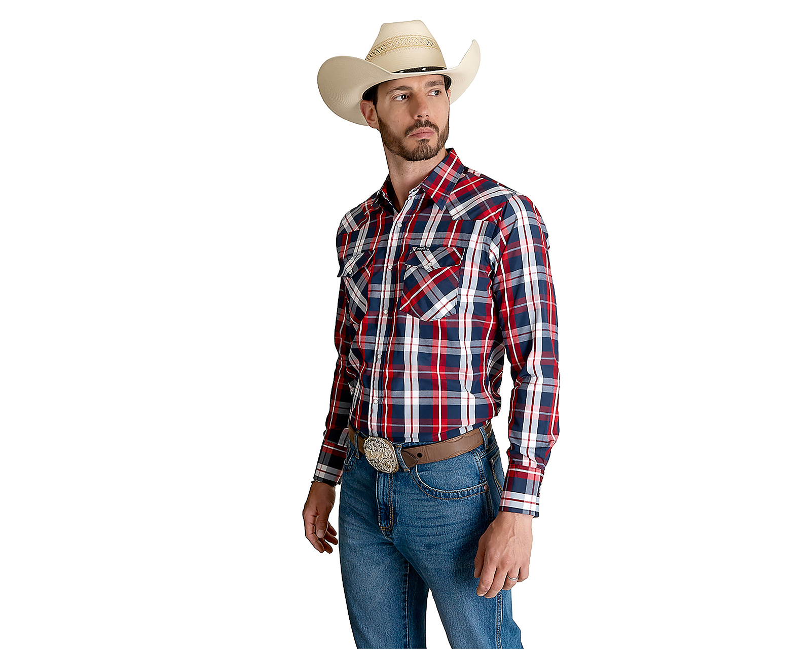 Foto 4 | Foto 4 | Camisa Casual Wrangler Regular Fit Cuadriculada para Hombre