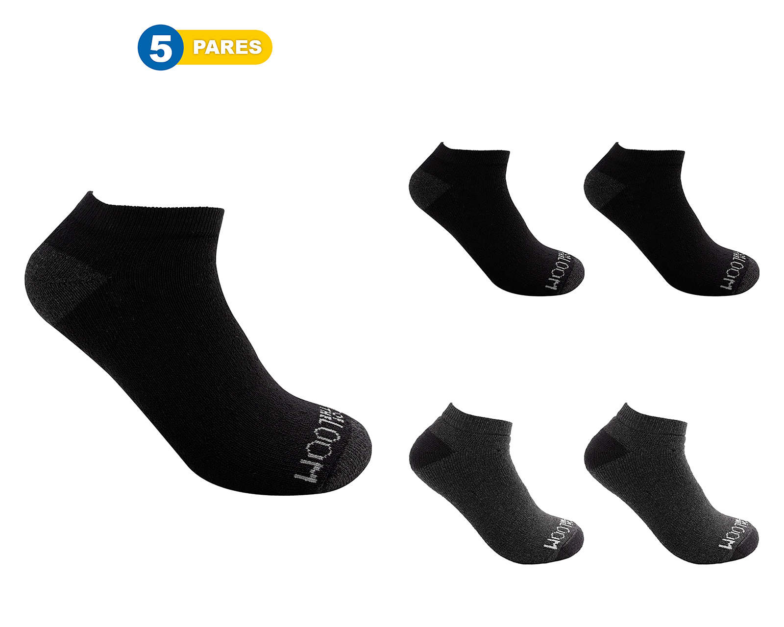 Foto 2 pulgar | Foto 1 | Calcetines Deportivos Fruit of the Loom para Hombre 5 Pares