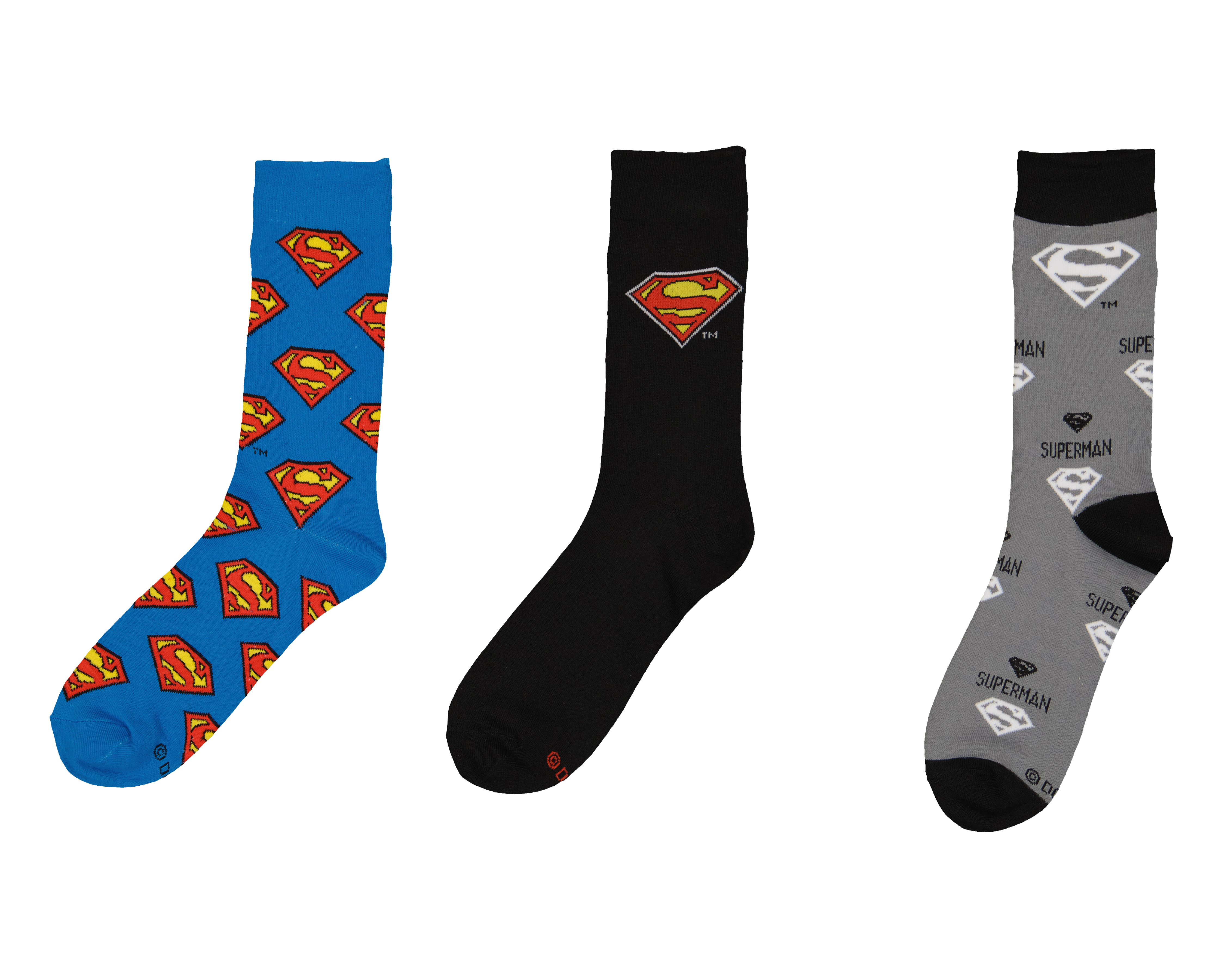 Calcetas Largas Superman para Hombre 3 Pares