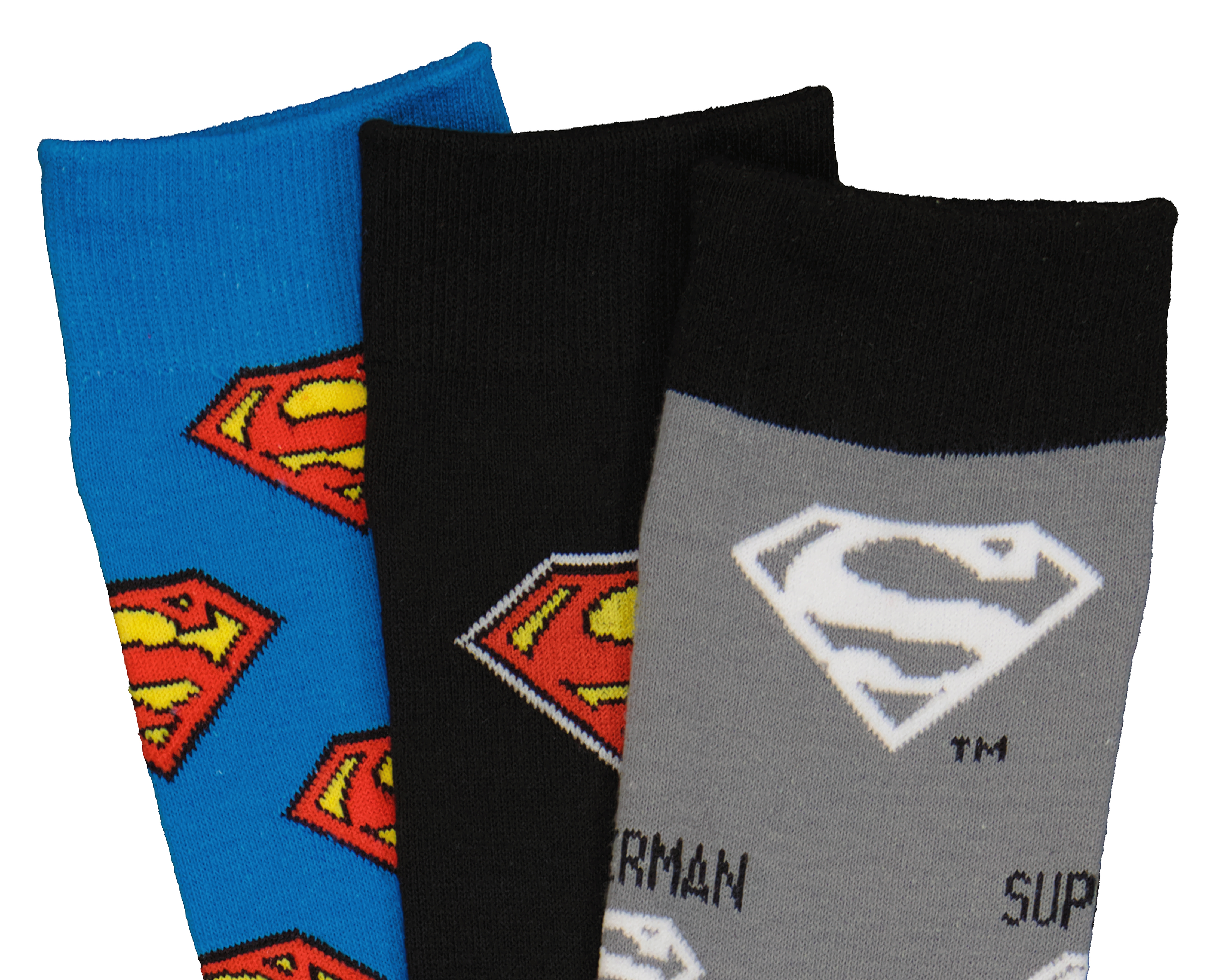 Foto 2 | Foto 2 | Calcetas Largas Superman para Hombre 3 Pares