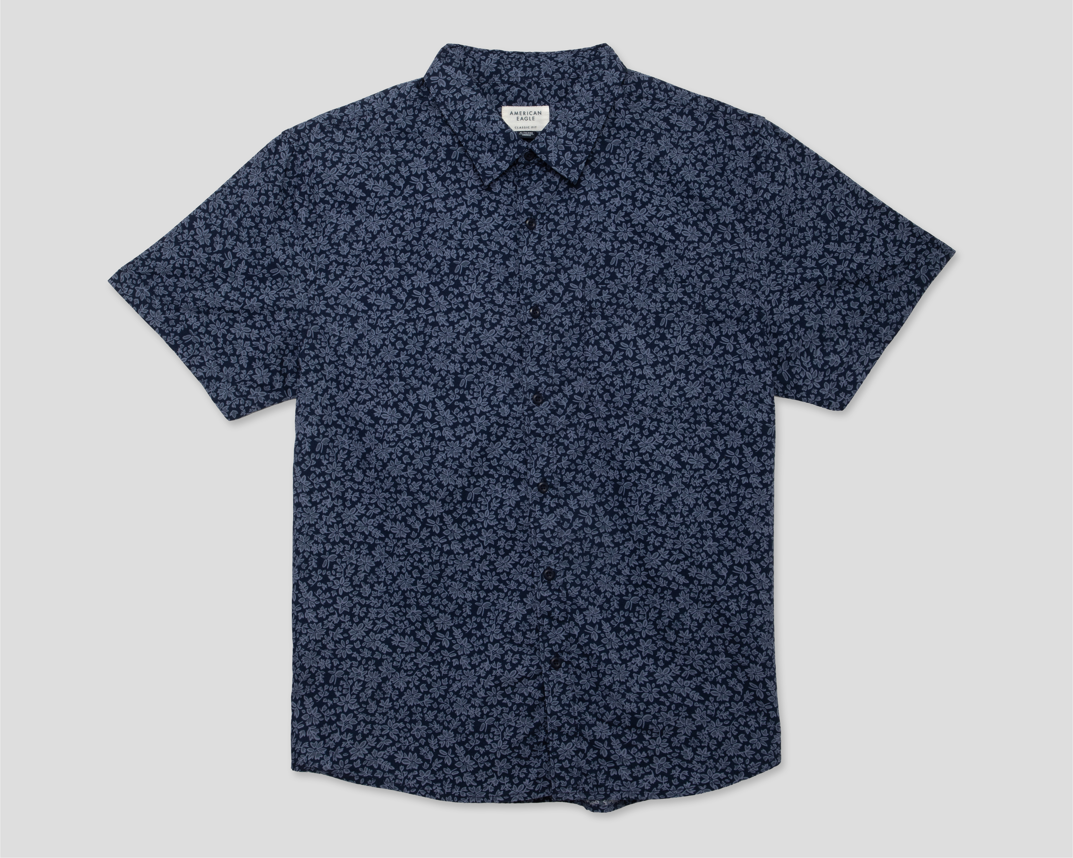 Foto 2 pulgar | Foto 1 | Camisa Casual de Algodón American Eagle Classic Fit Floral para Hombre