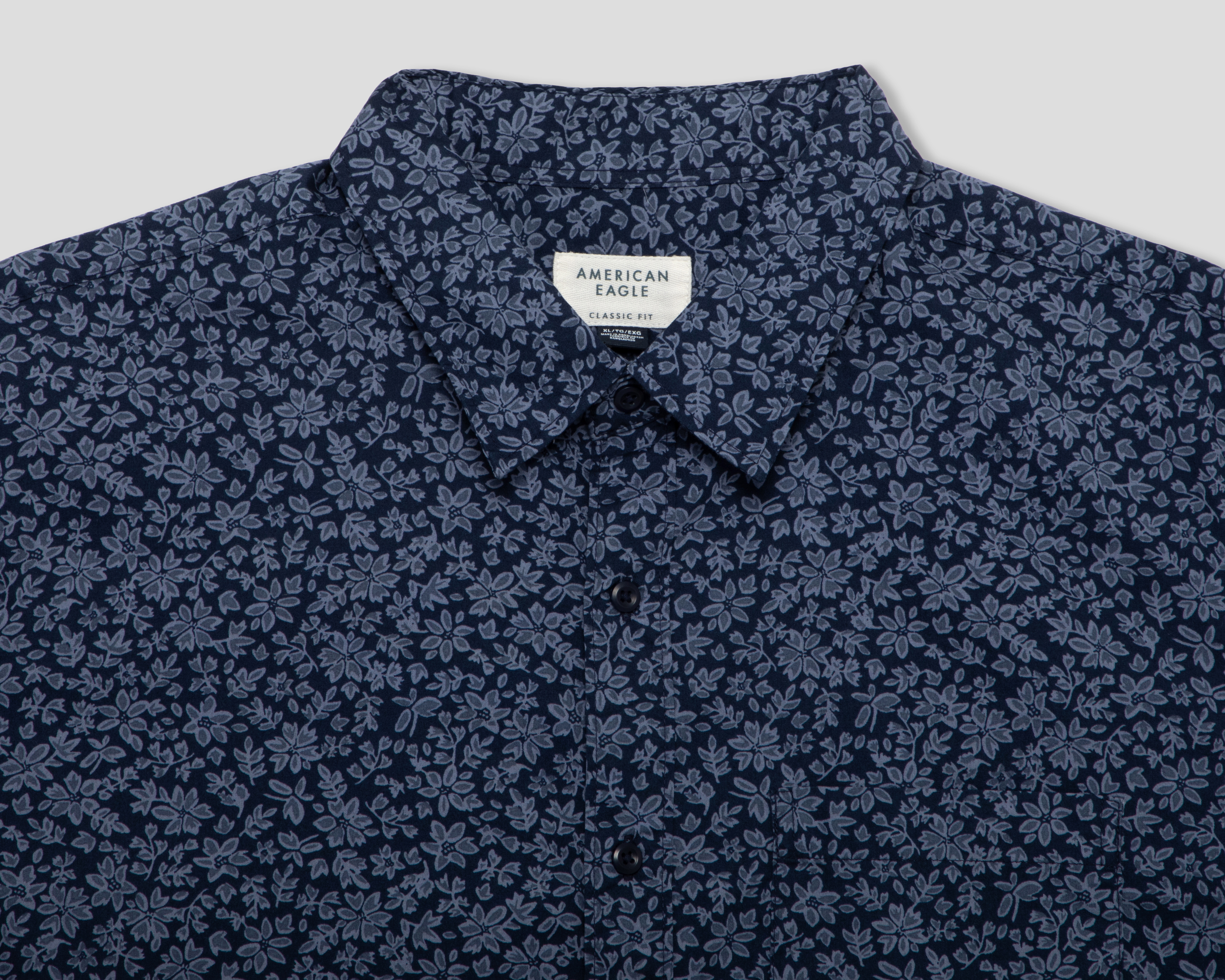 Foto 4 pulgar | Foto 3 | Camisa Casual de Algodón American Eagle Classic Fit Floral para Hombre