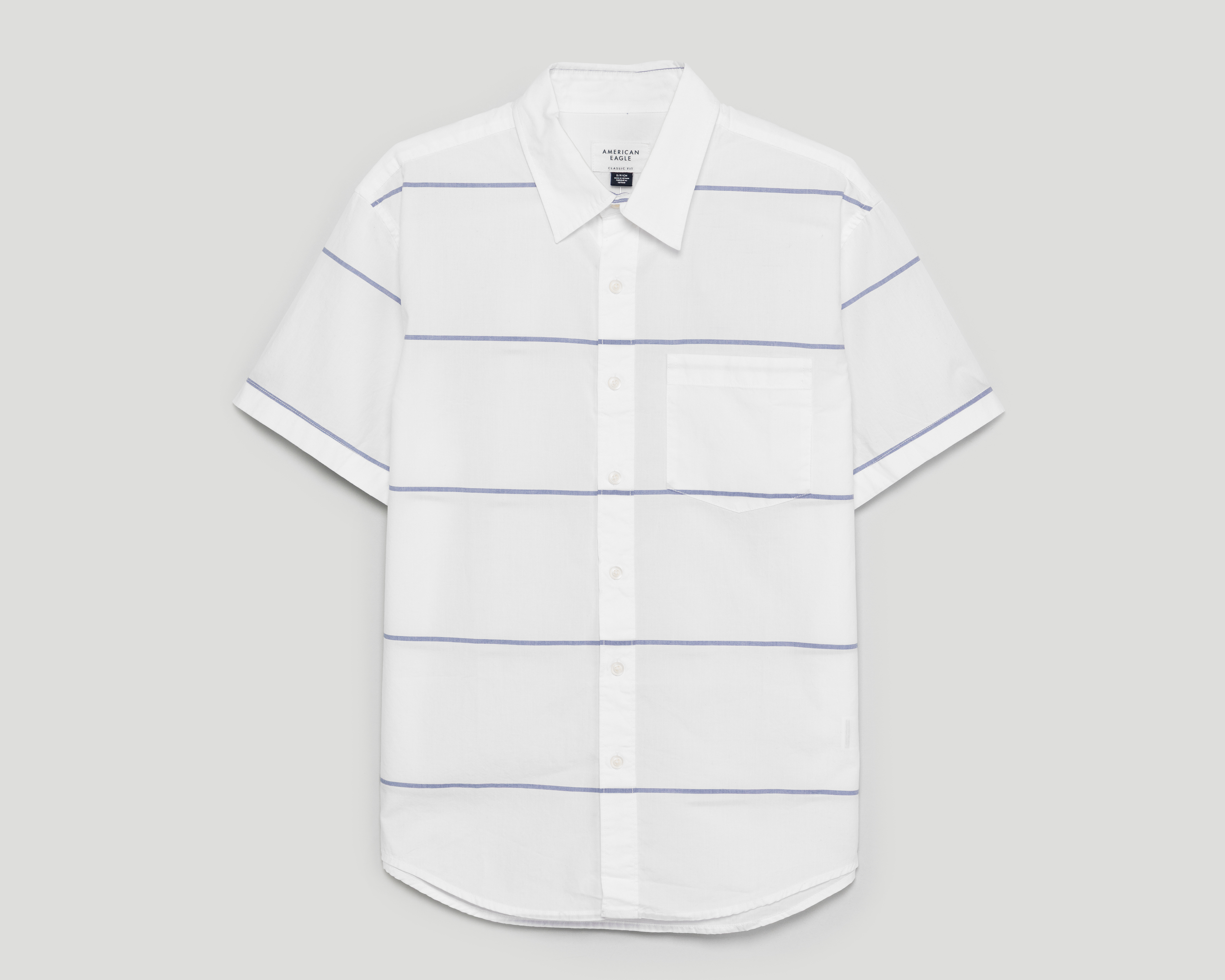 Camisa Casual de Algodón American Eagle Regular Fit a Rayas para Hombre