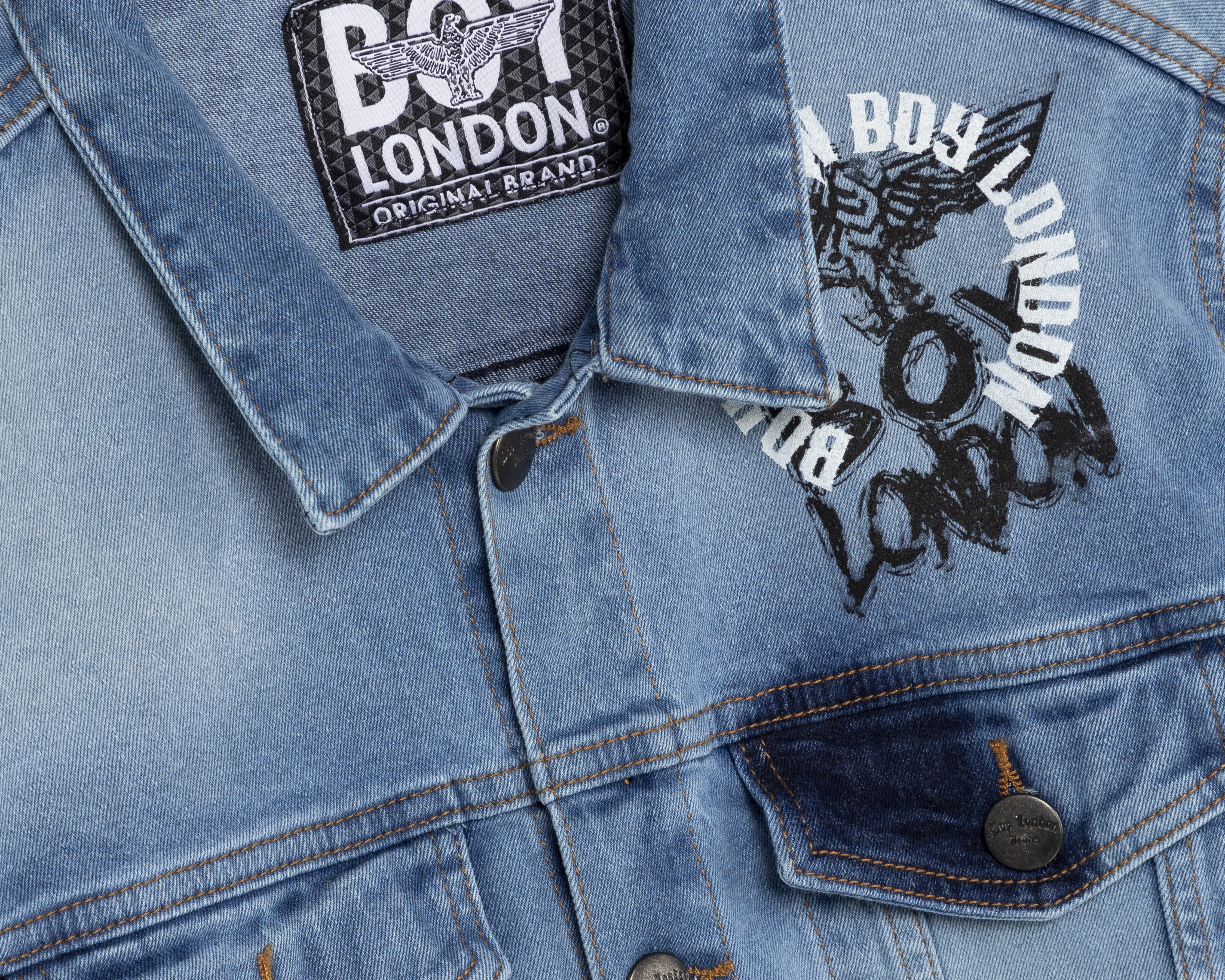 Foto 5 pulgar | Foto 4 | Chamarra Boy London Trucker de Mezclilla