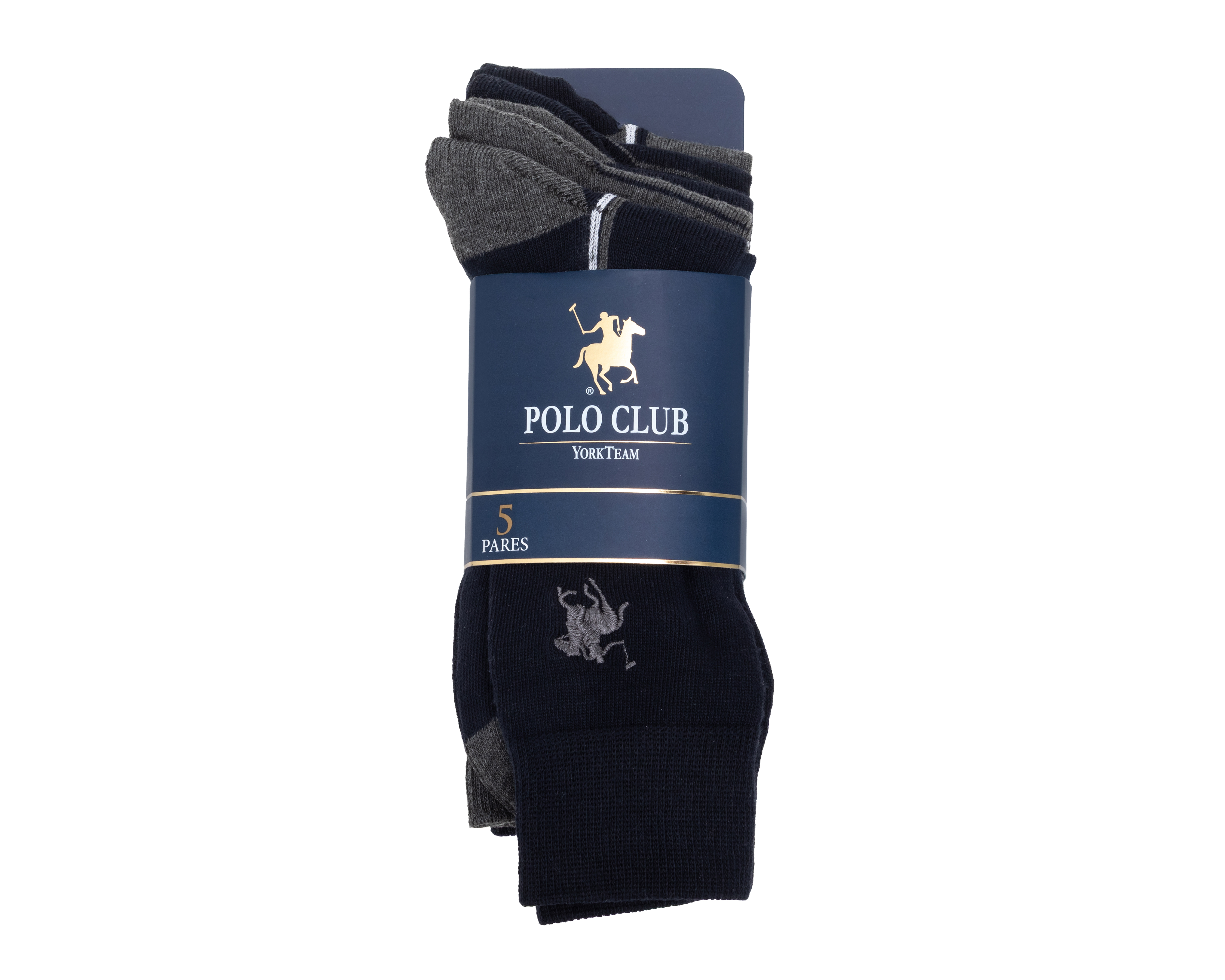 Foto 4 pulgar | Foto 3 | Calcetas de Vestir York Team Polo Club para Hombre 5 Pares
