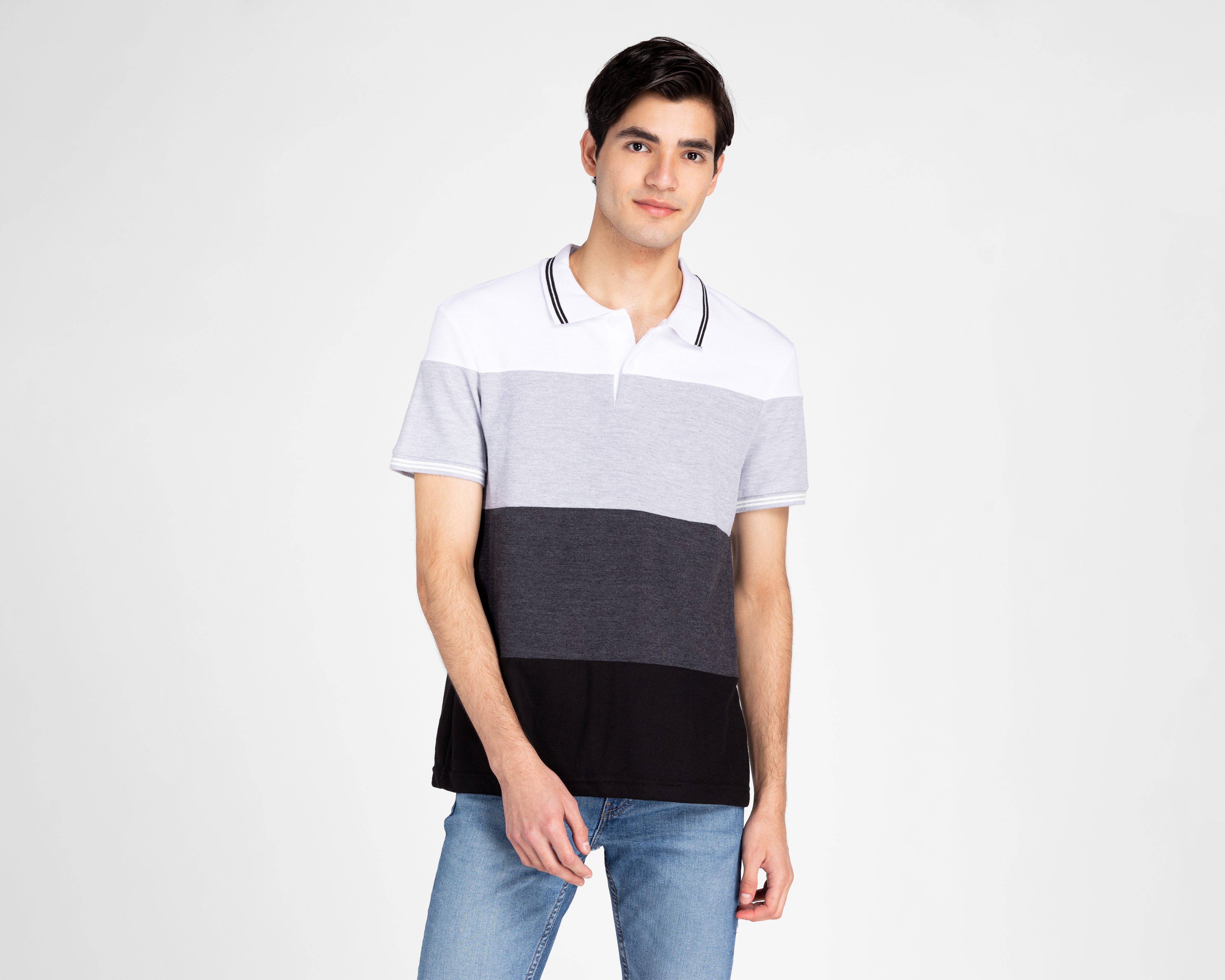 Playera Polo York Team Polo Club con Franjas para Hombre