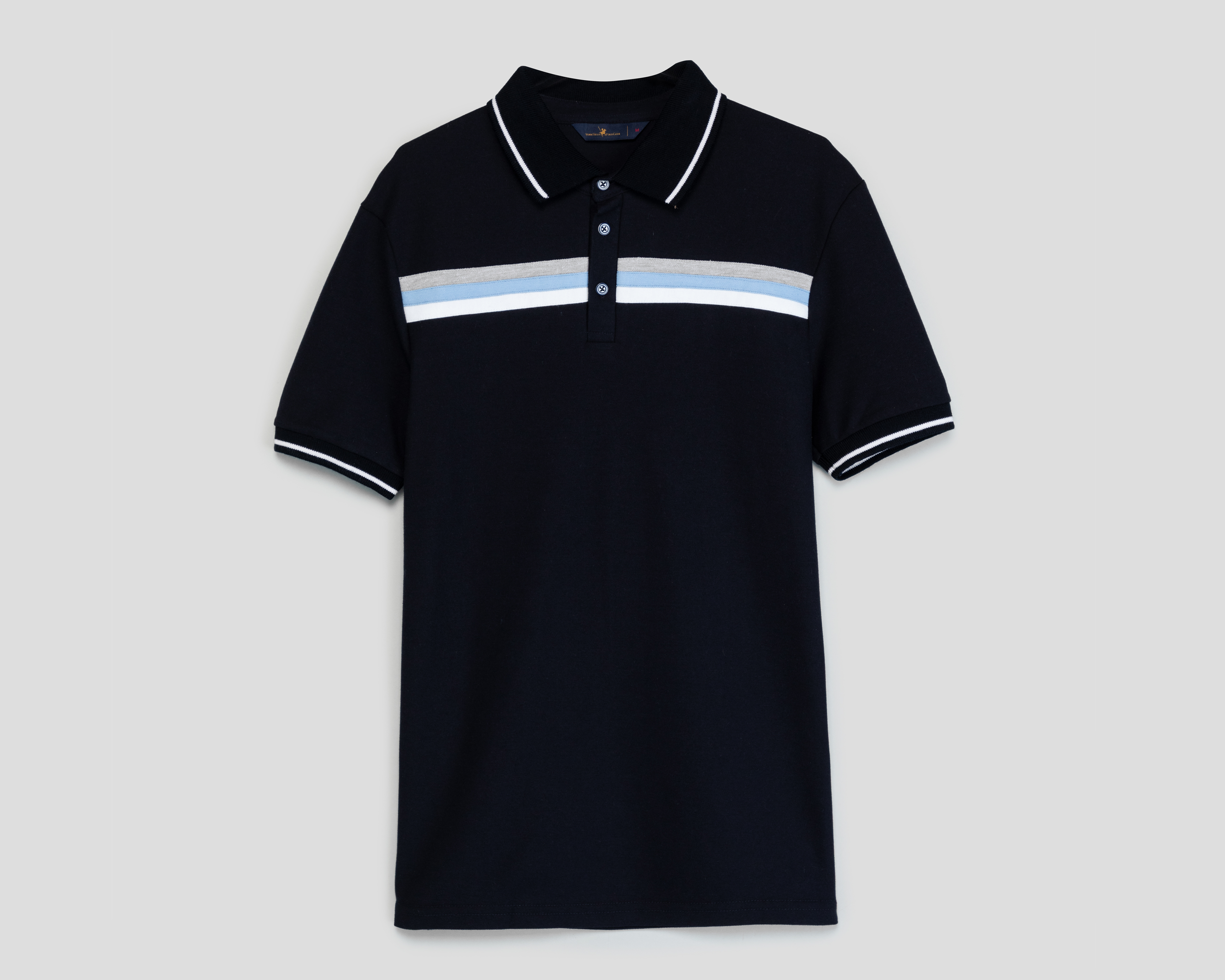 Foto 2 pulgar | Foto 1 | Playera Polo York Team Polo Club Azul para Hombre