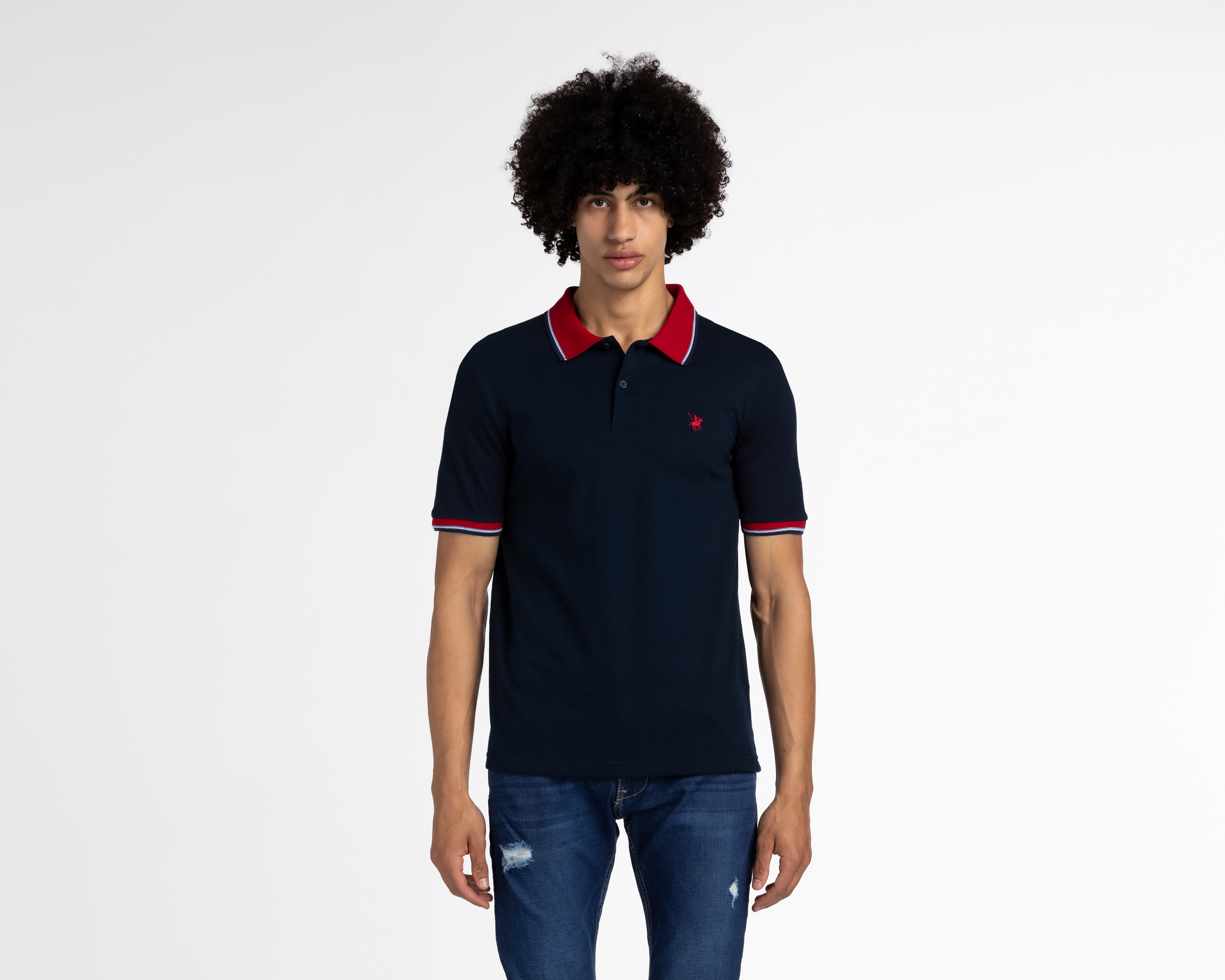 Playera Polo York Team Polo Club Azul Marino para Hombre