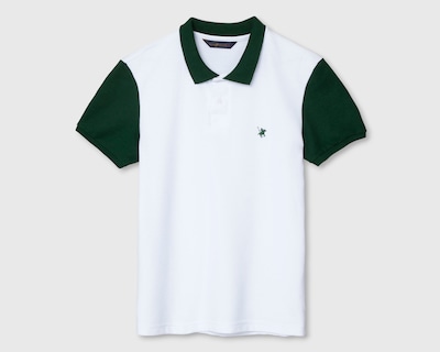 Foto 4 | Foto 4 | Playera Polo York Team Polo Club Blanca con Mangas Negras para Hombre