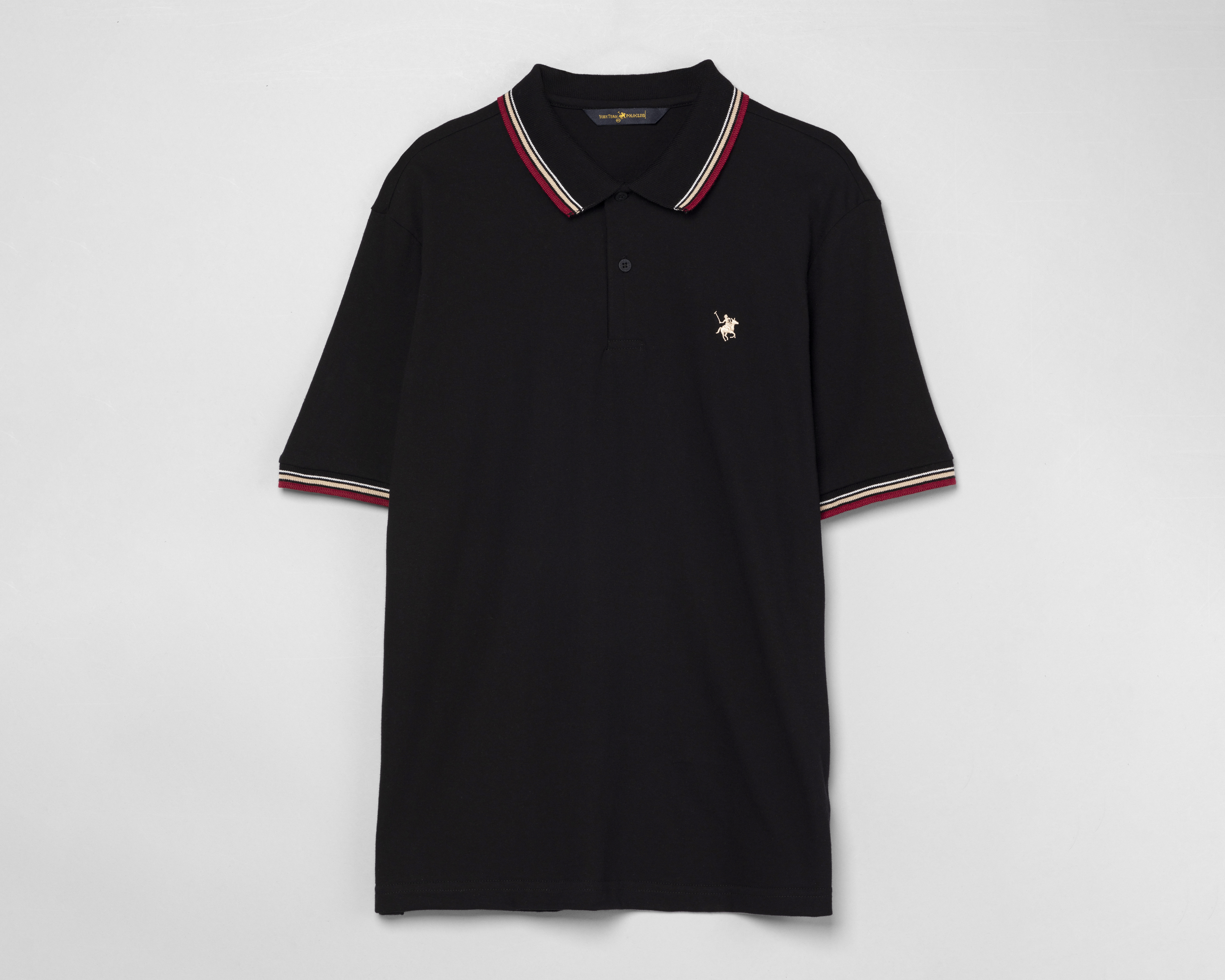 Foto 2 pulgar | Foto 1 | Playera Polo York Team Polo Club Negra para Hombre