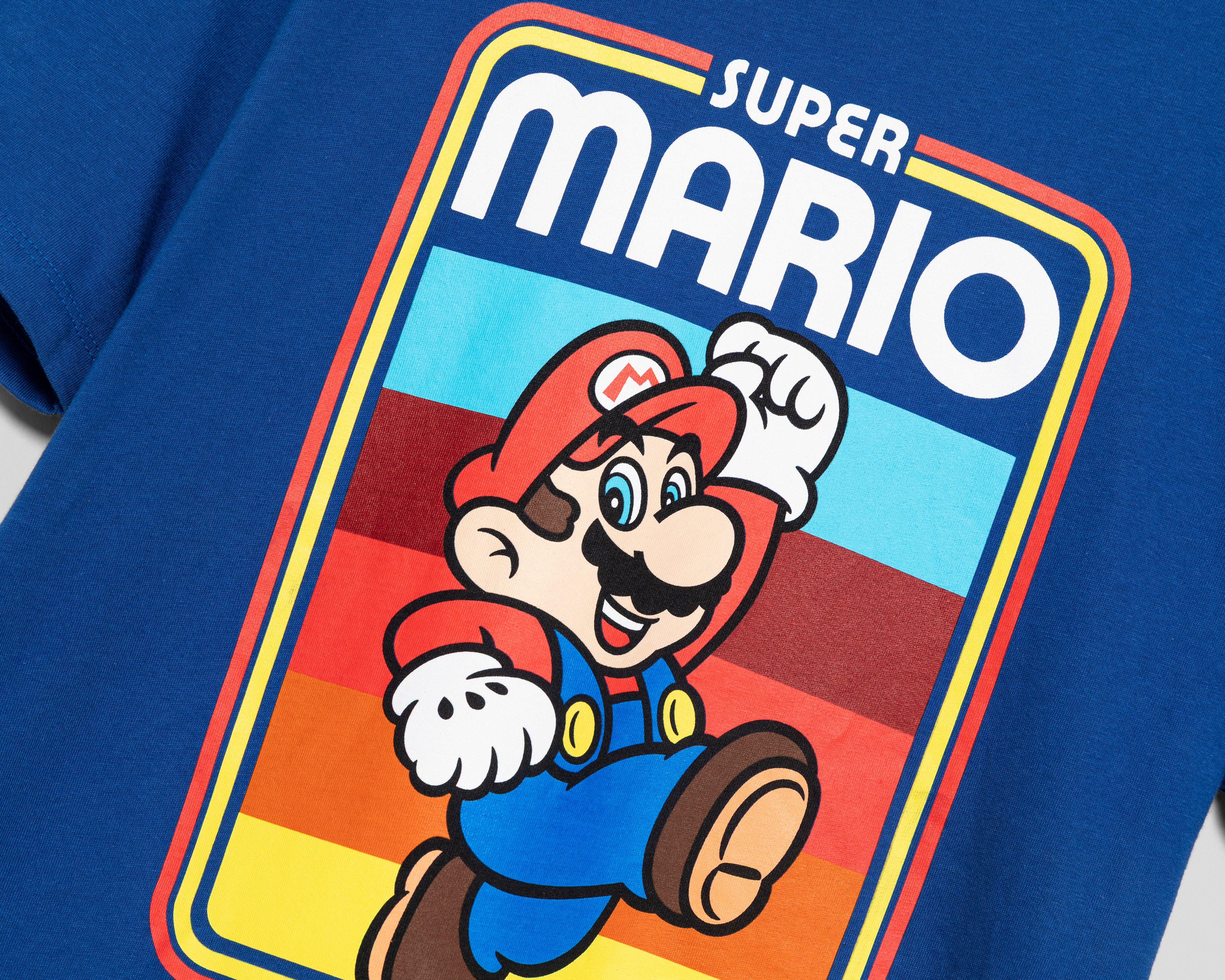 Foto 4 pulgar | Foto 3 | Playera de Cuello Redondo Azul Mario Bros para Hombre
