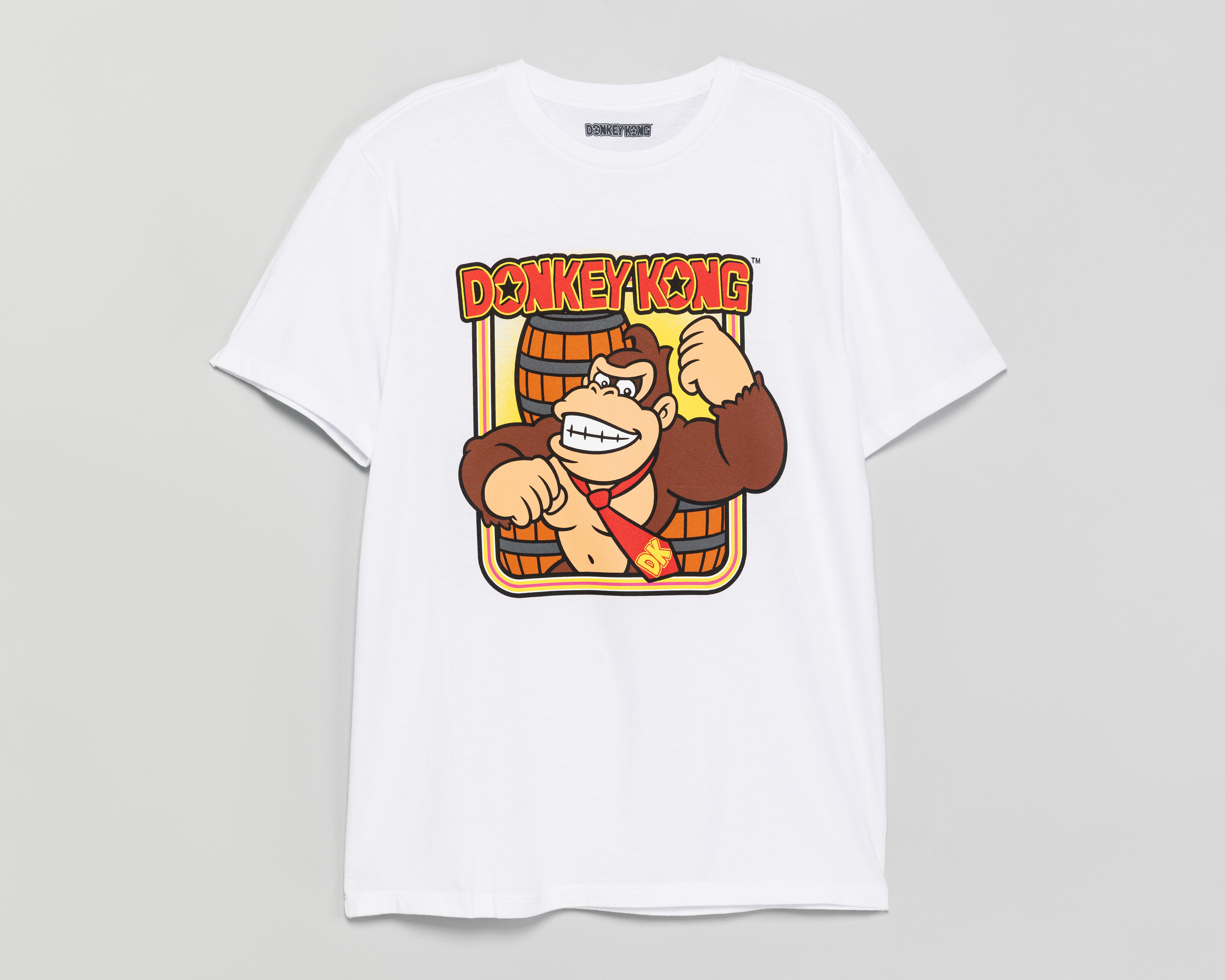 Playera de Cuello Redondo Blanca Mario Bros para Hombre