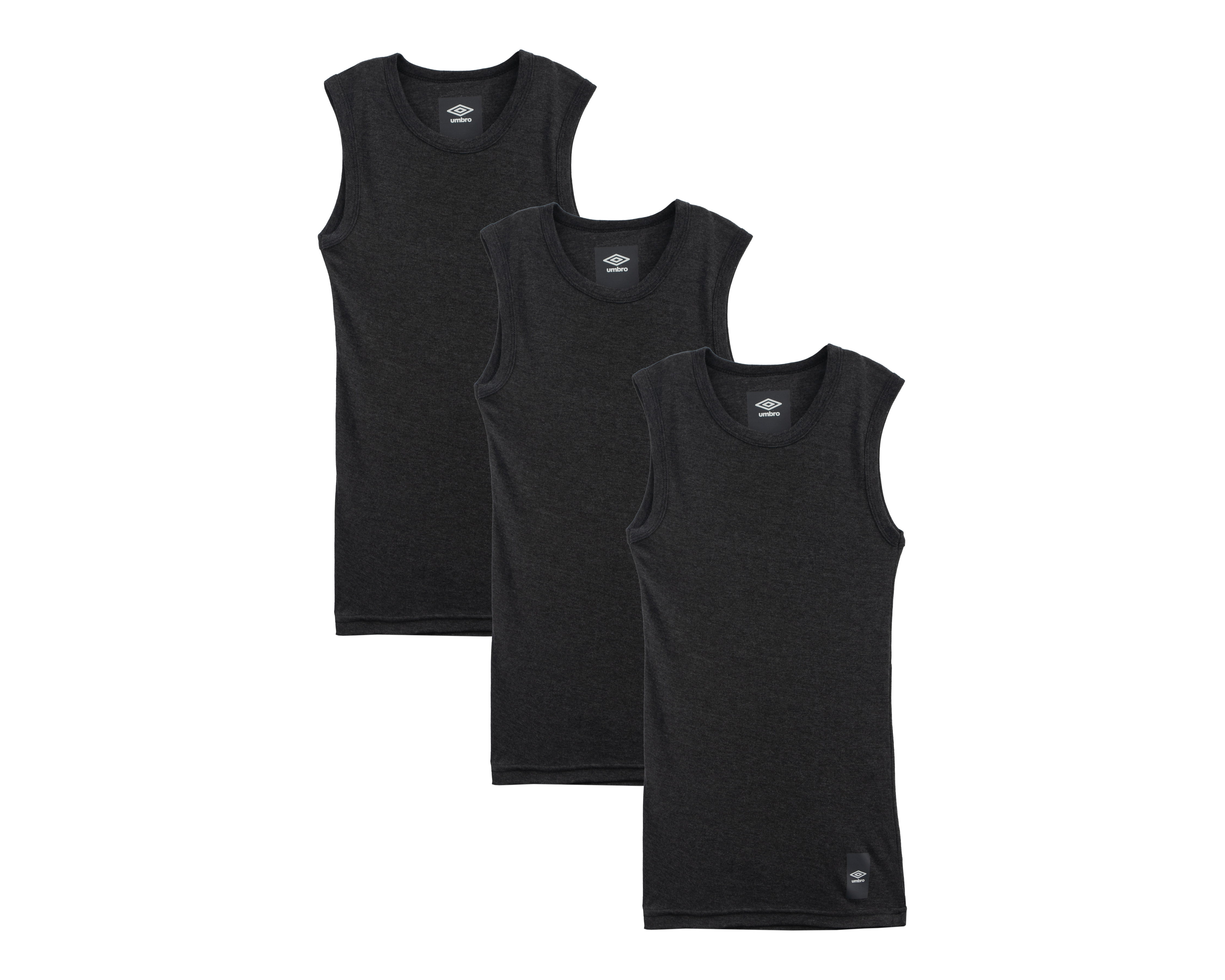 Camiseta Interior Cuello Redondo Umbro para Hombre 3 Piezas