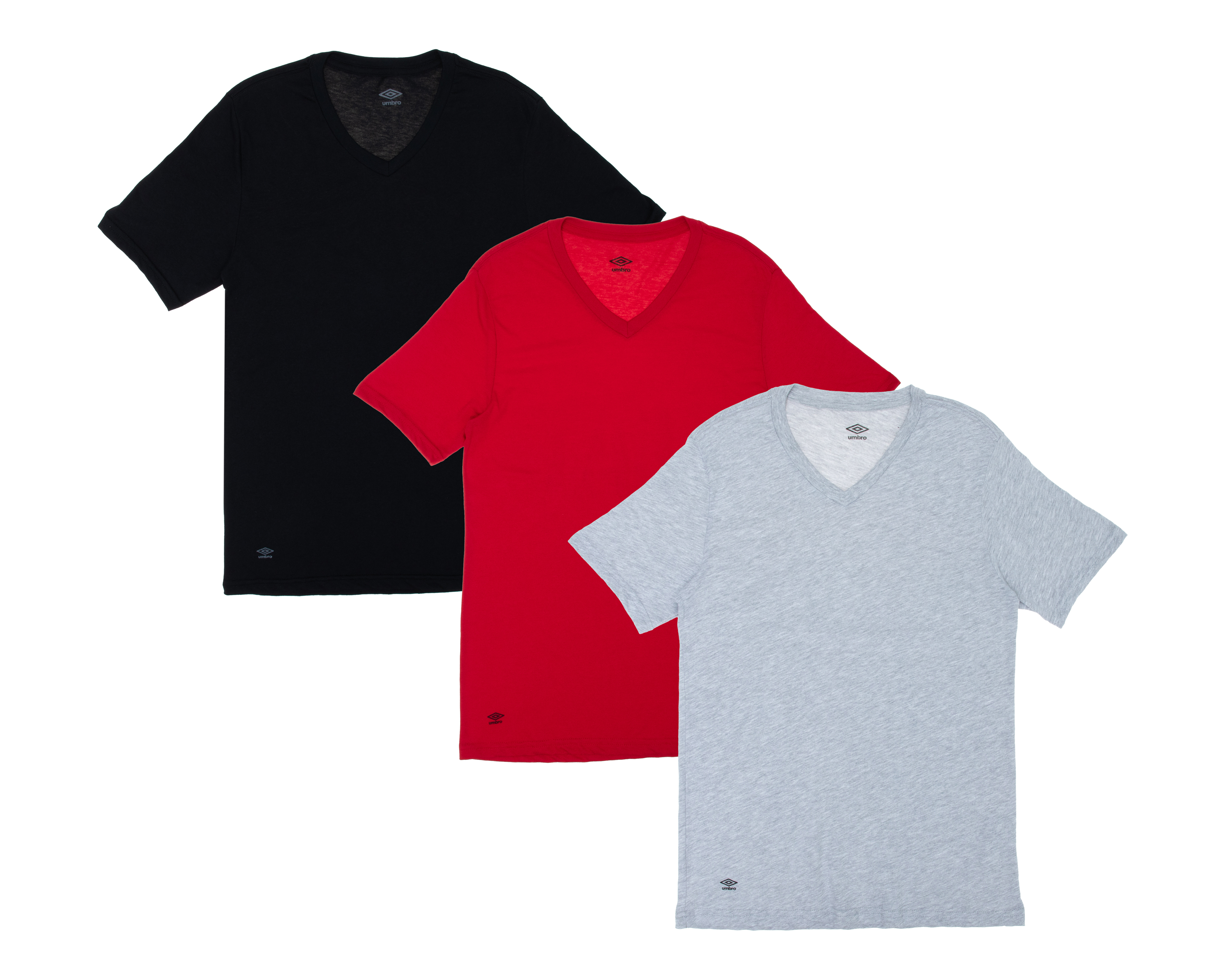 Playera Interior Manga Corta Umbro para Hombre 3 Piezas