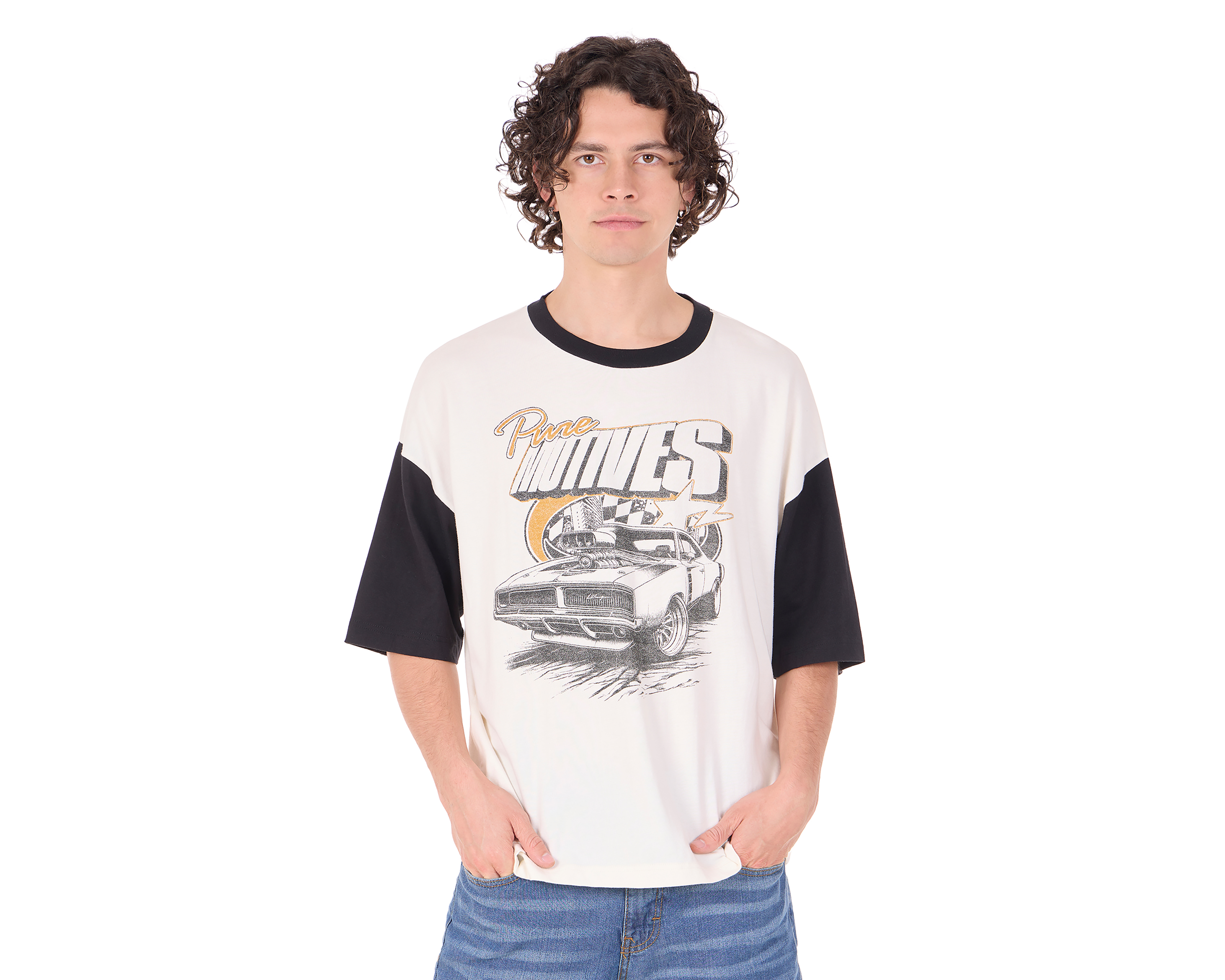 Foto 1 | Foto 1 | Playera de Cuello Redondo Hueso Action Gear para Hombre