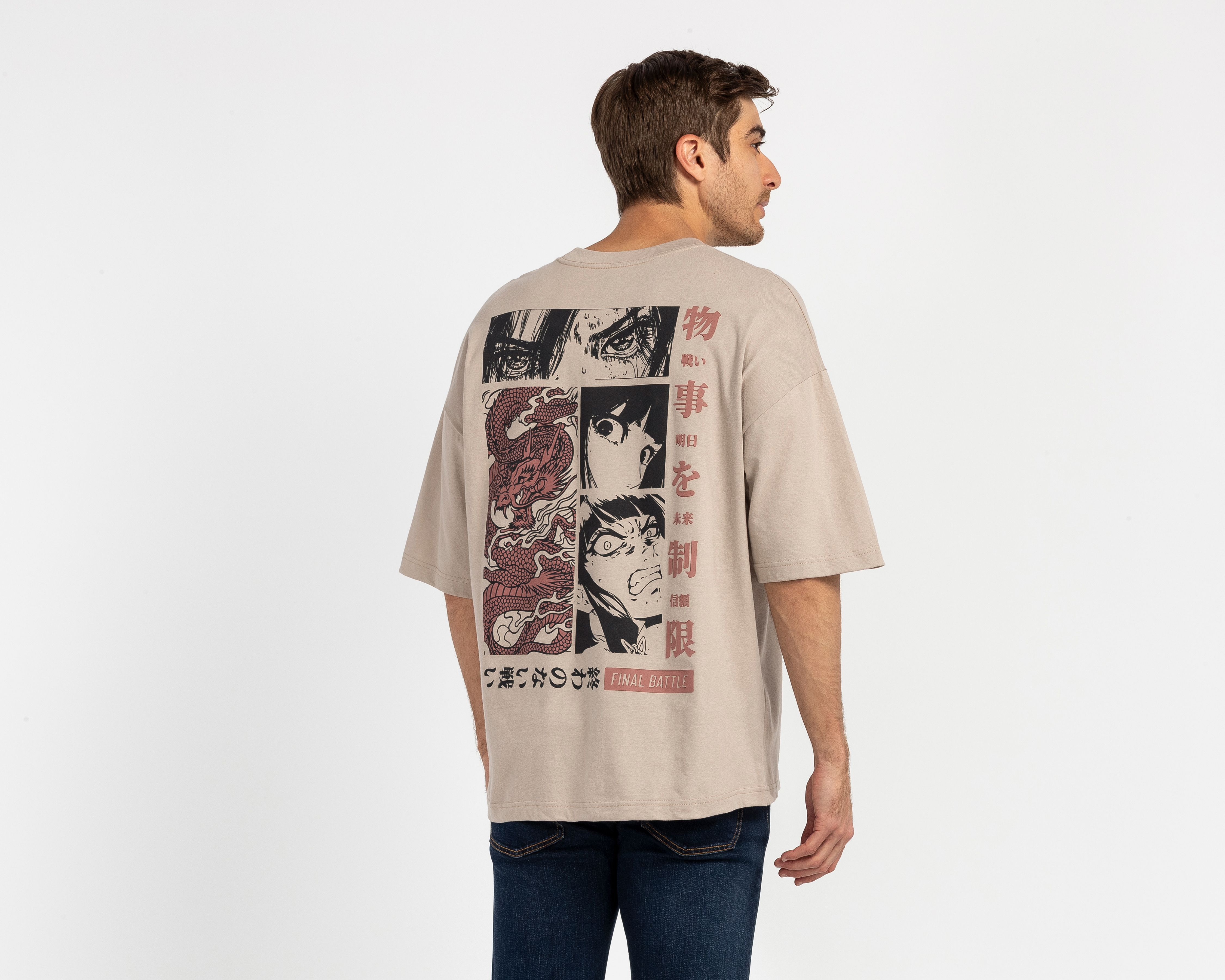 Foto 2 | Foto 2 | Playera de Cuello Redondo Beige Action Gear para Hombre