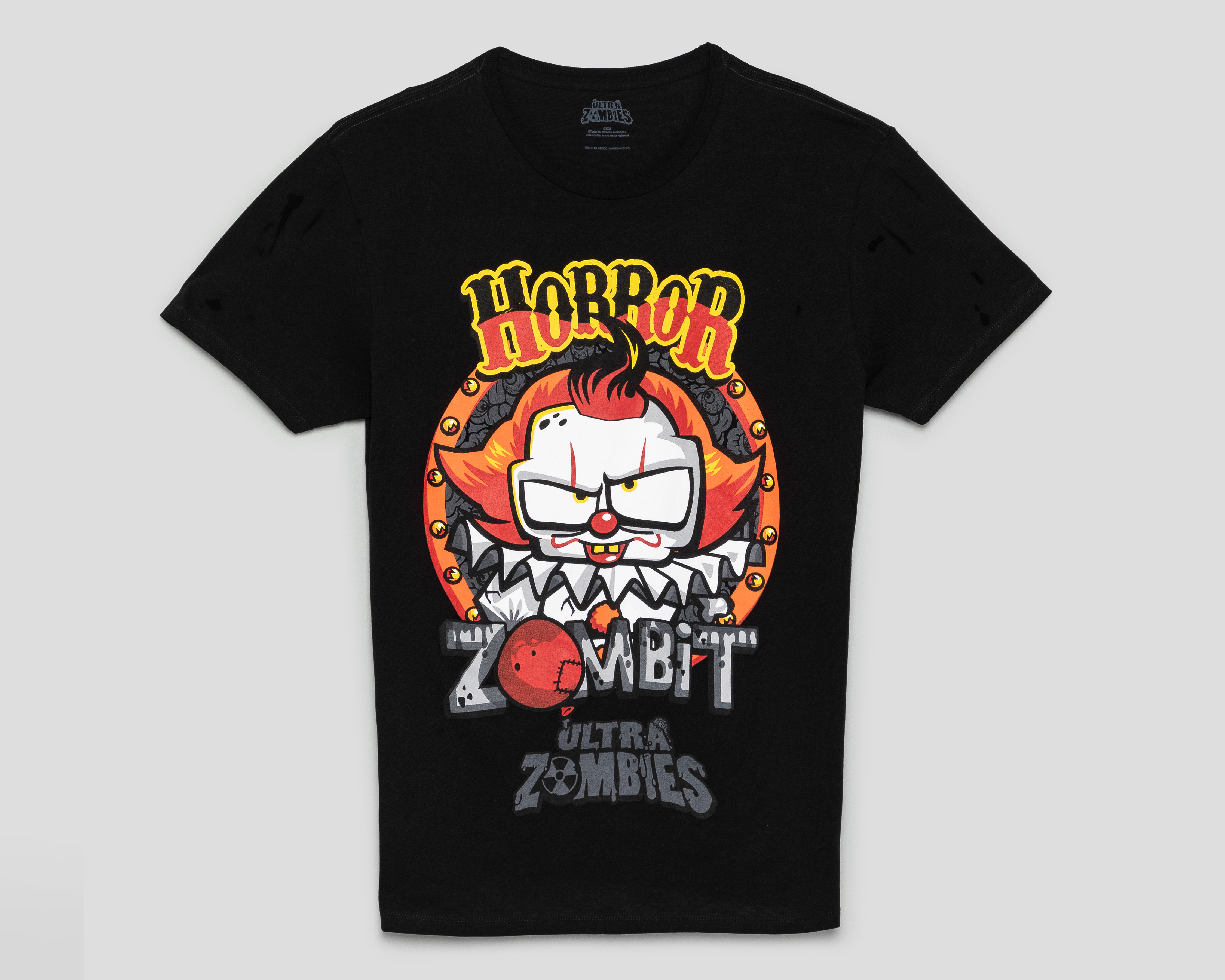 Foto 2 pulgar | Foto 1 | Playera de Cuello Redondo Negra Ultra Zombies para Hombre