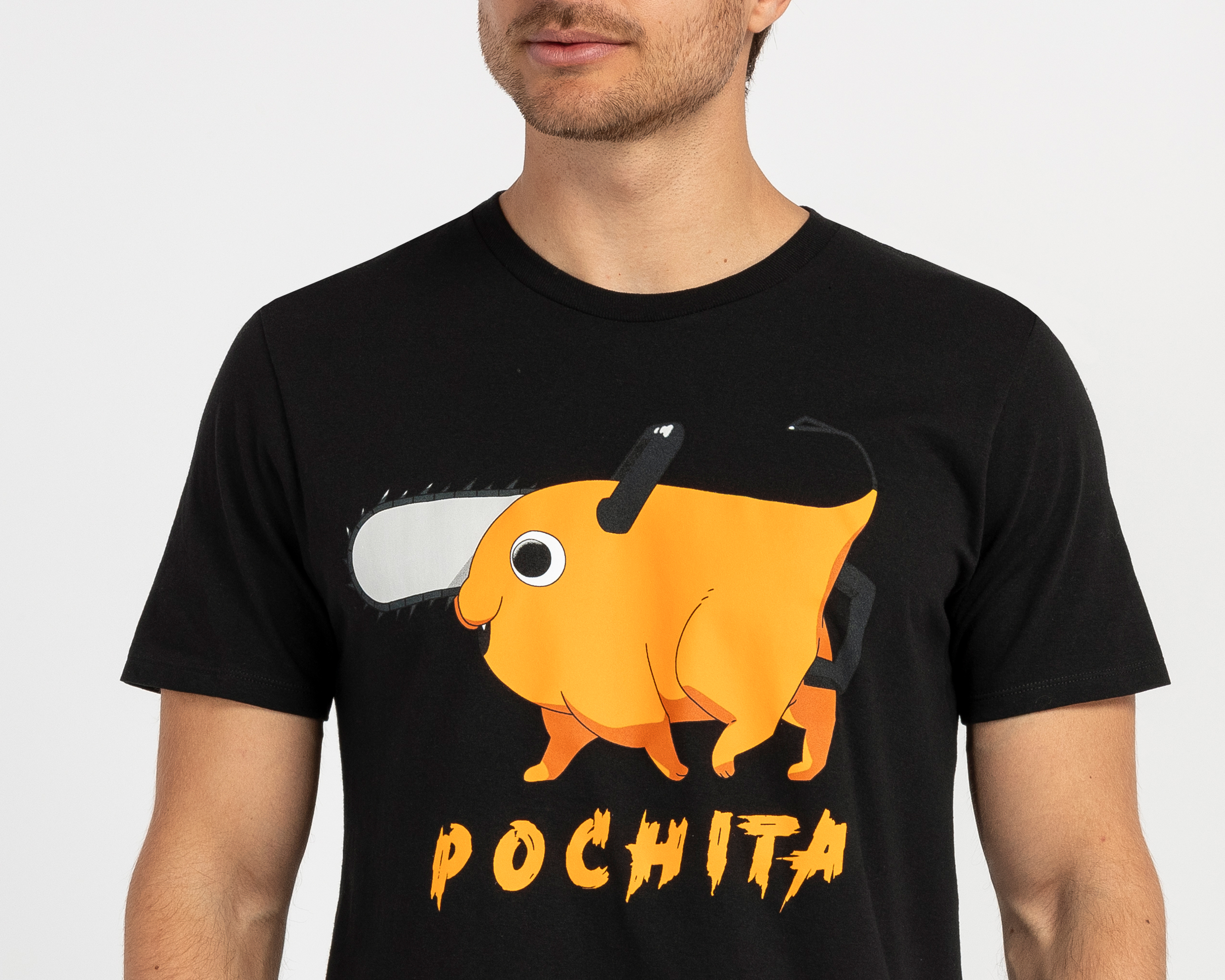 Foto 4 pulgar | Foto 3 | Playera de Cuello Redondo Negra Chainsaw Man para Hombre