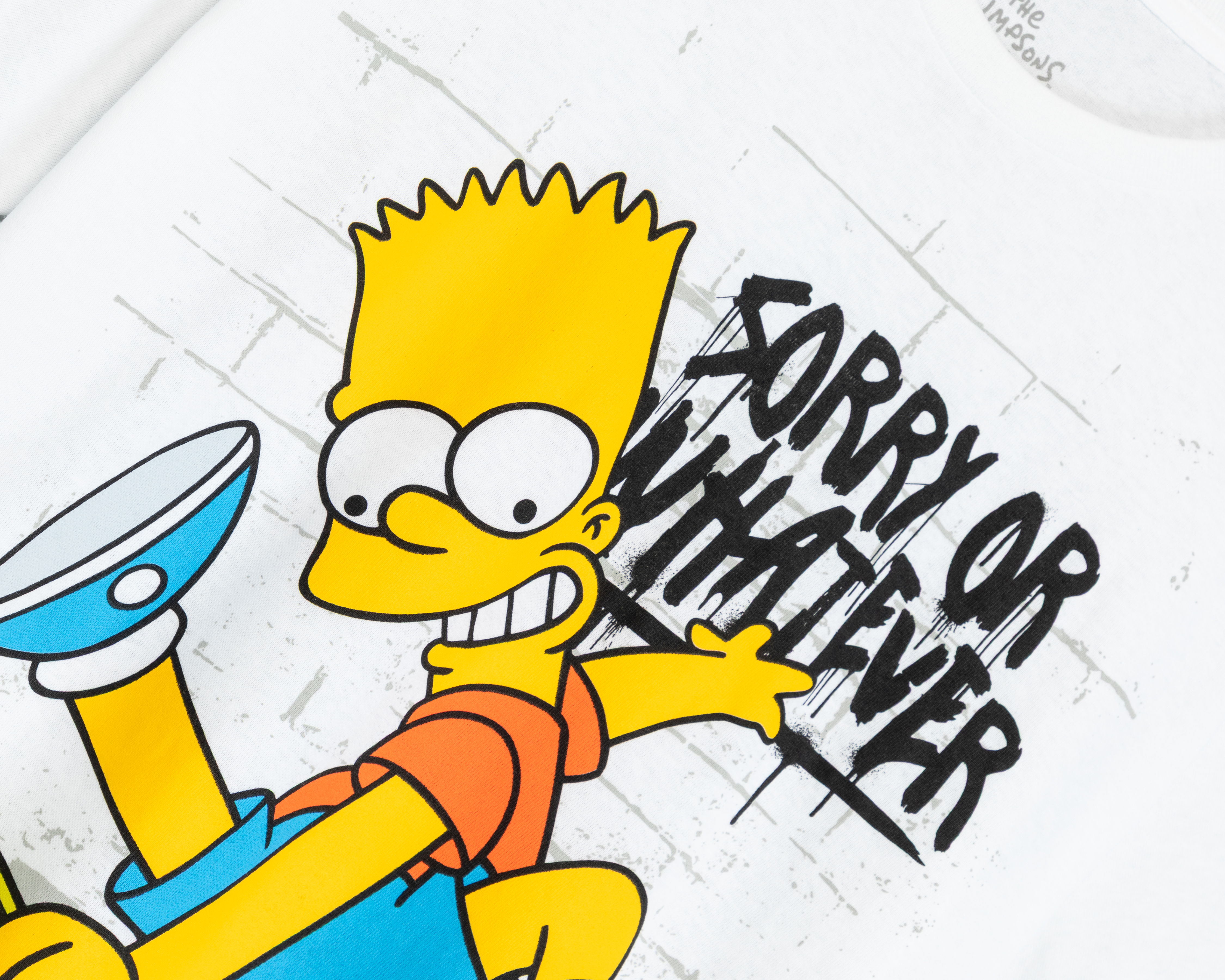 Foto 4 pulgar | Foto 3 | Playera de Cuello Redondo Blanca Disney Los Simpson para Hombre