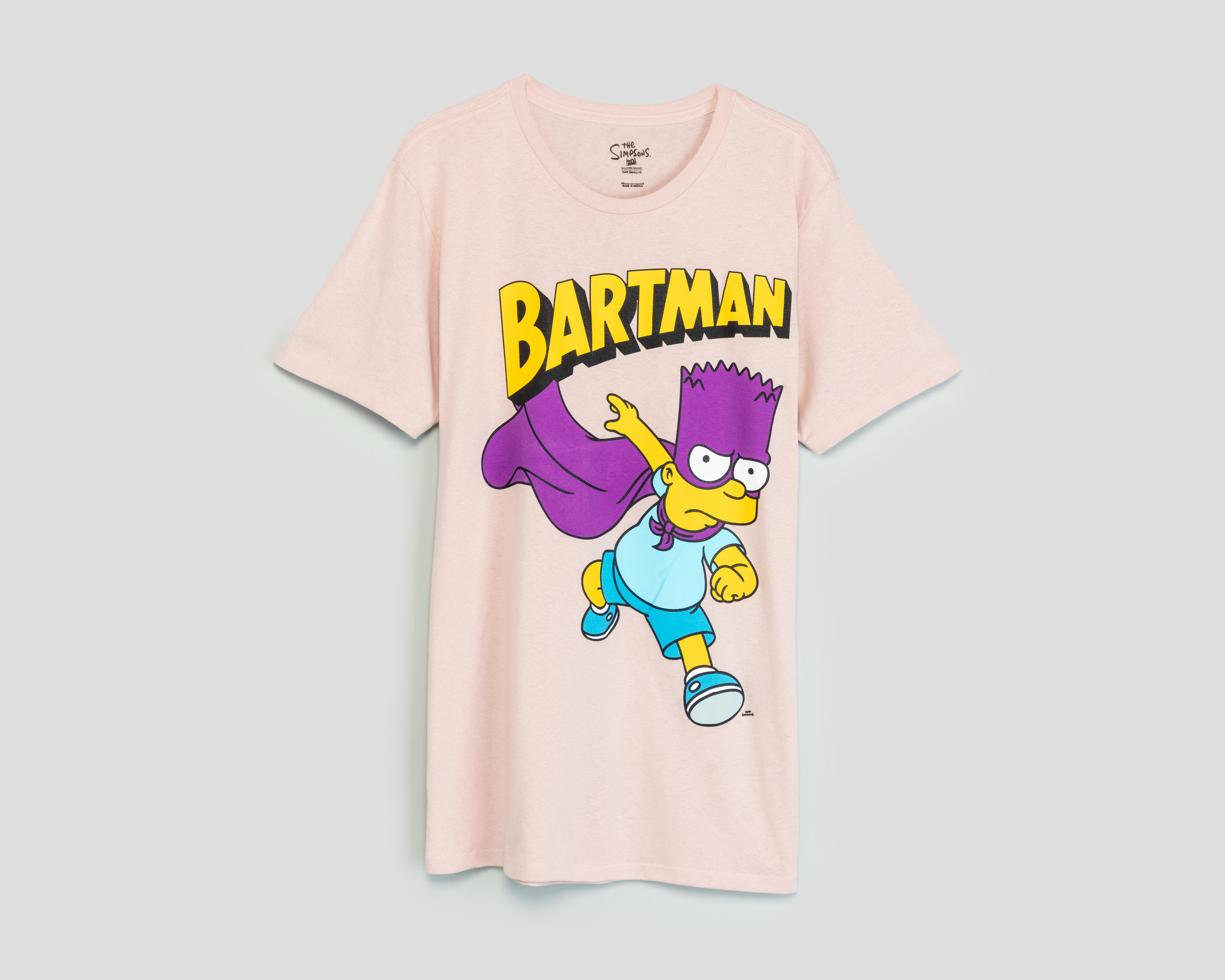 Foto 2 pulgar | Foto 1 | Playera de Cuello Redondo Rosa Disney The Simpsons para Hombre