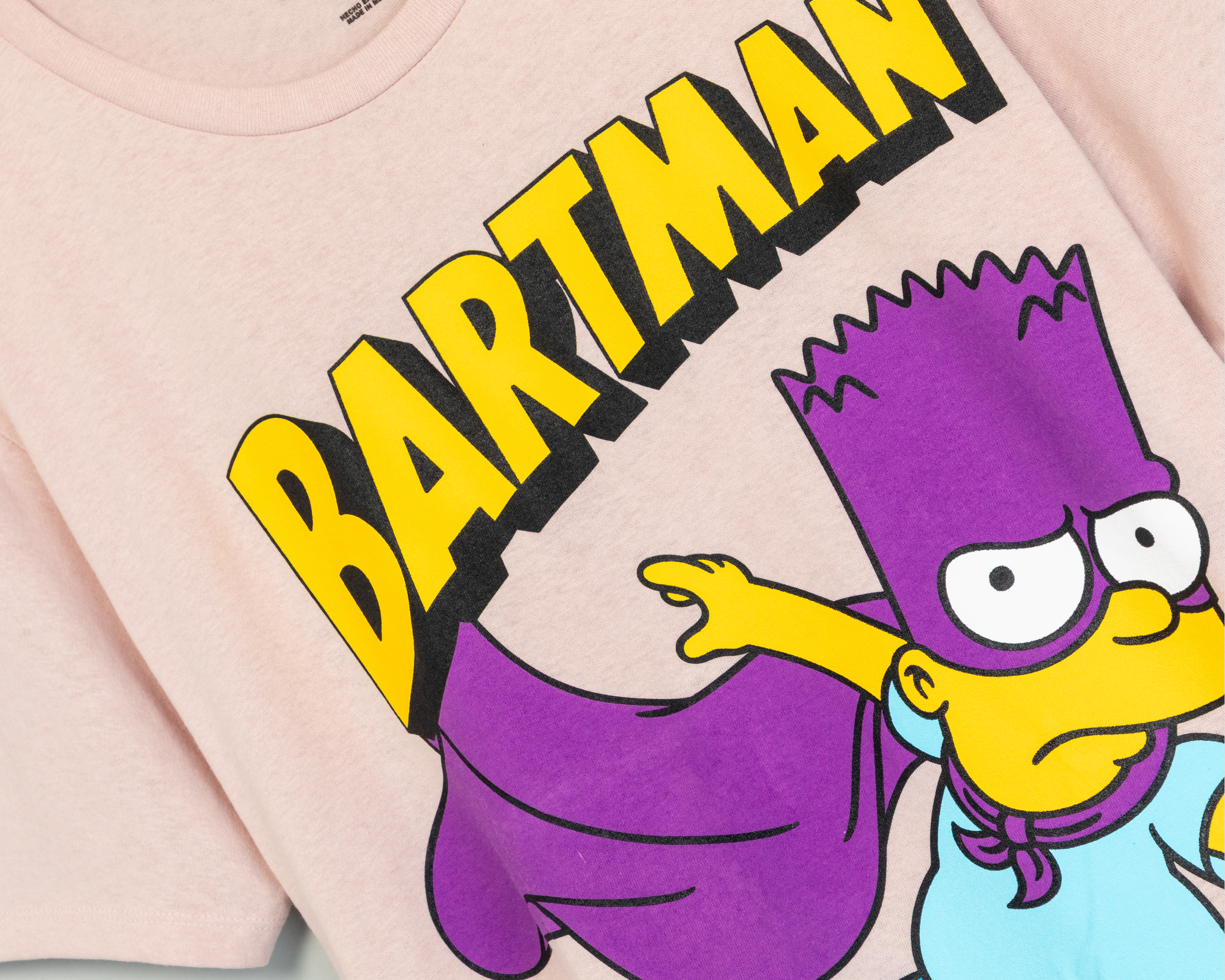 Foto 4 pulgar | Foto 3 | Playera de Cuello Redondo Rosa Disney The Simpsons para Hombre