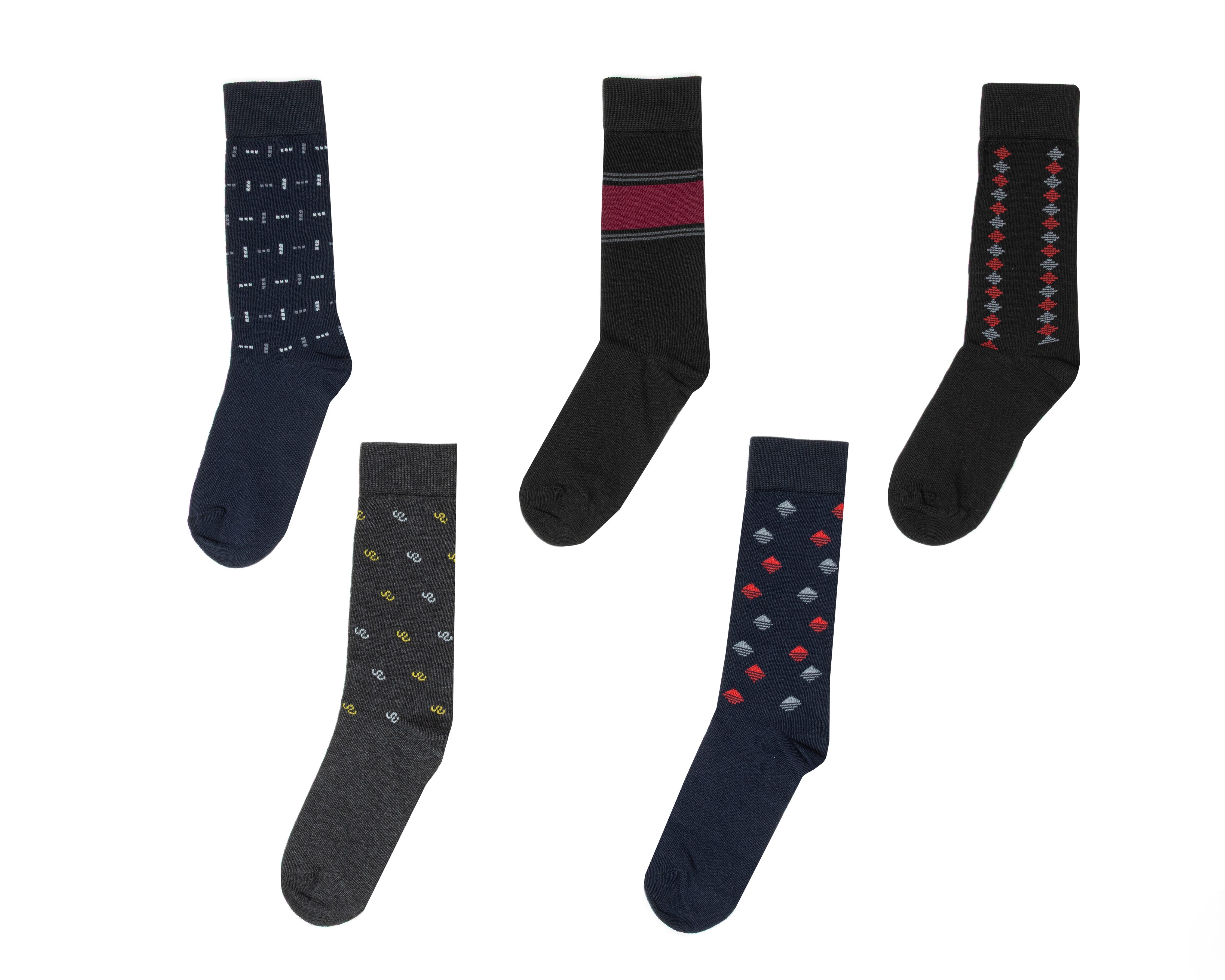 Foto 2 pulgar | Foto 1 | Calcetas de Vestir Wall Street para Hombre 5 Pares