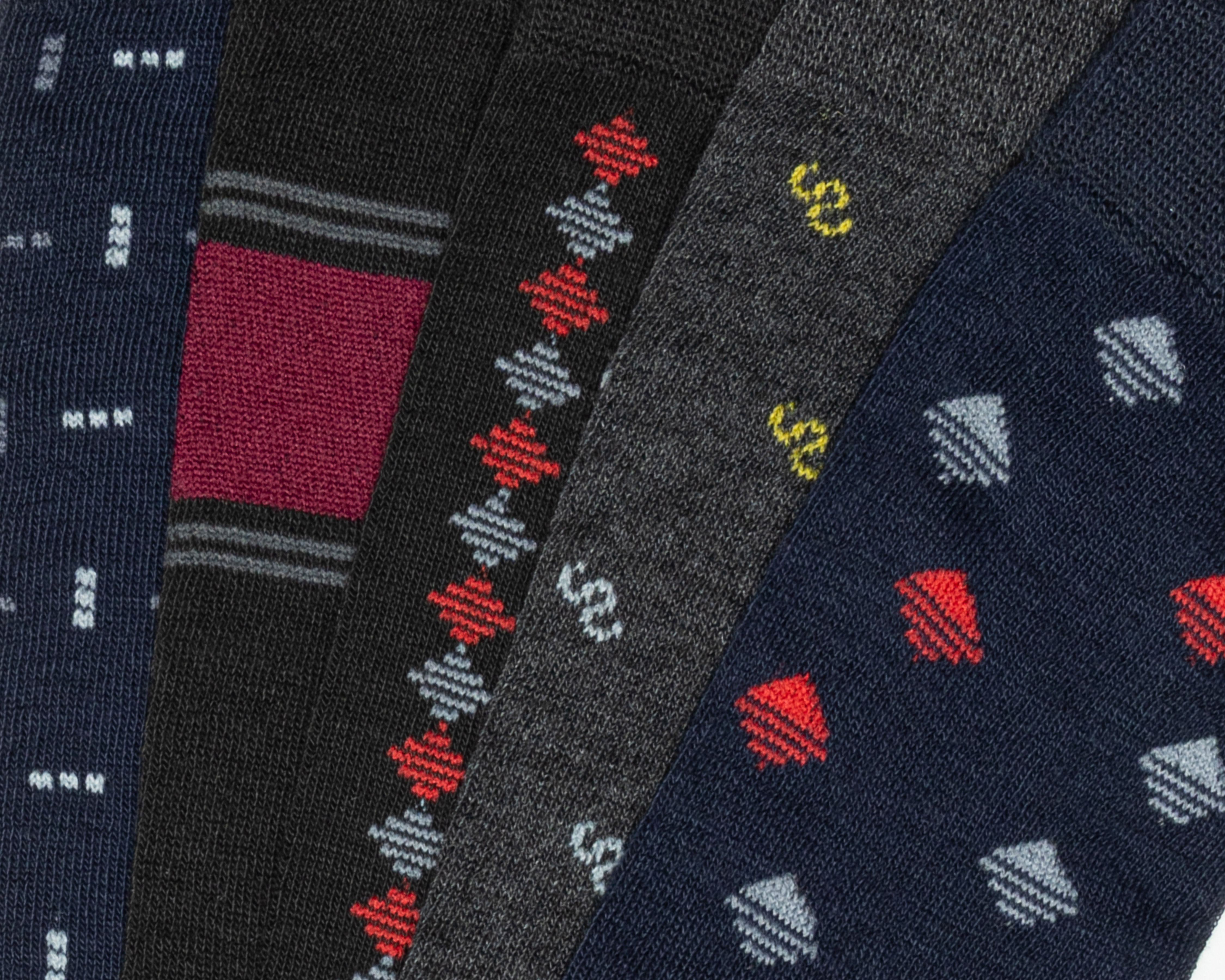 Foto 3 pulgar | Foto 2 | Calcetas de Vestir Wall Street para Hombre 5 Pares