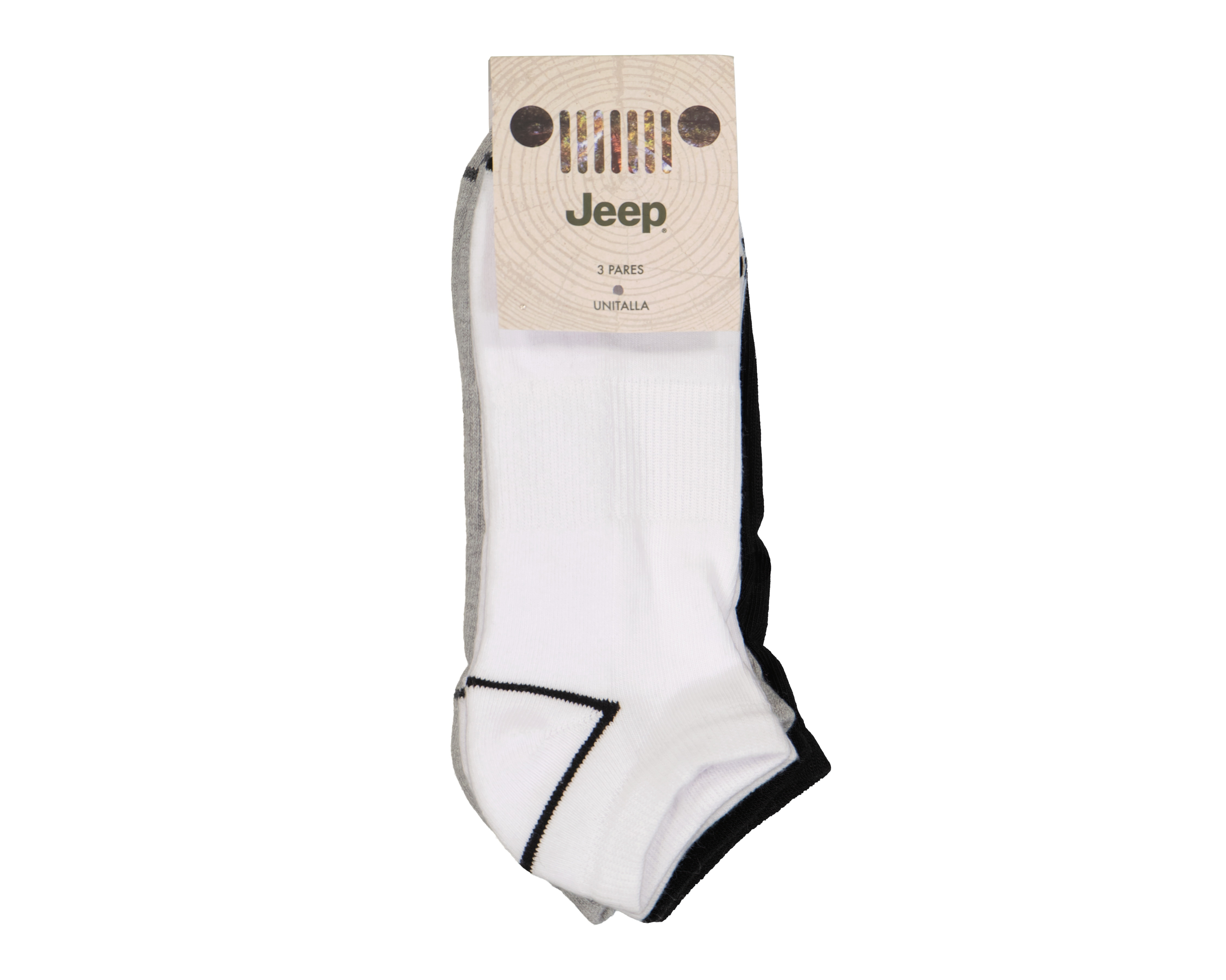 Foto 4 pulgar | Foto 3 | Calcetas Deportivas Jeep para Hombre 3 Pares