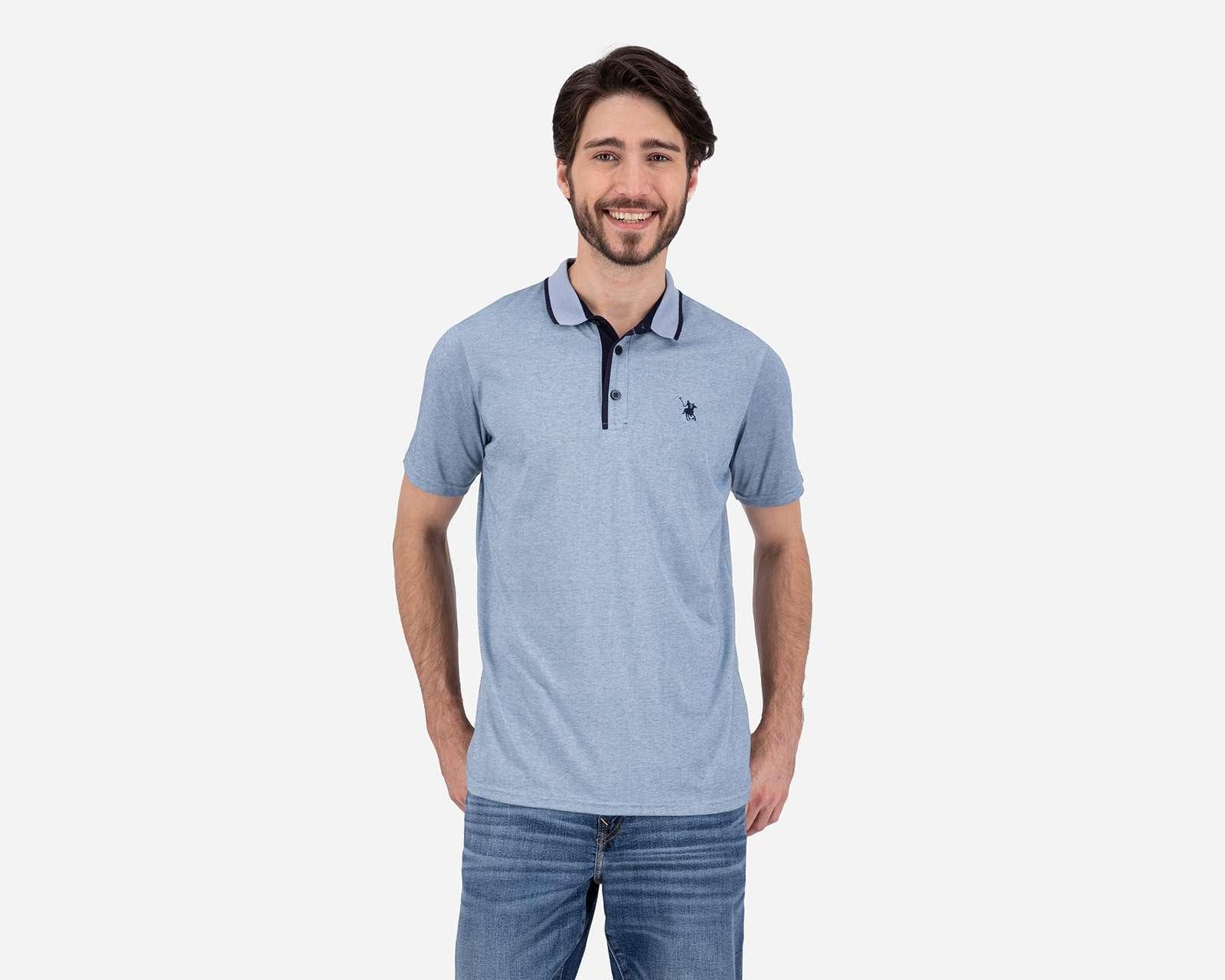 Foto 2 pulgar | Foto 1 | Playera Polo York Team Polo Club Azul para Hombre