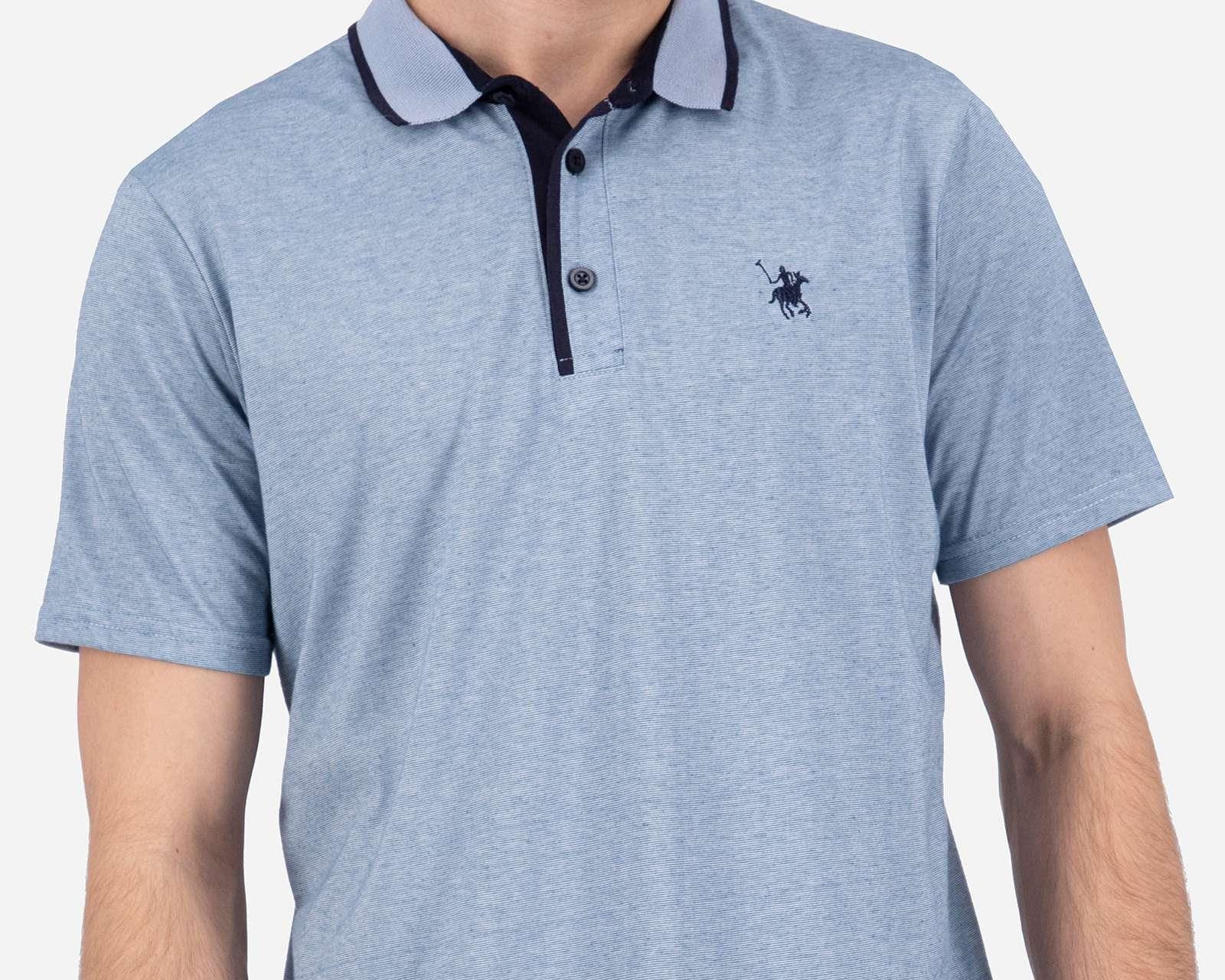 Foto 4 pulgar | Foto 3 | Playera Polo York Team Polo Club Azul para Hombre