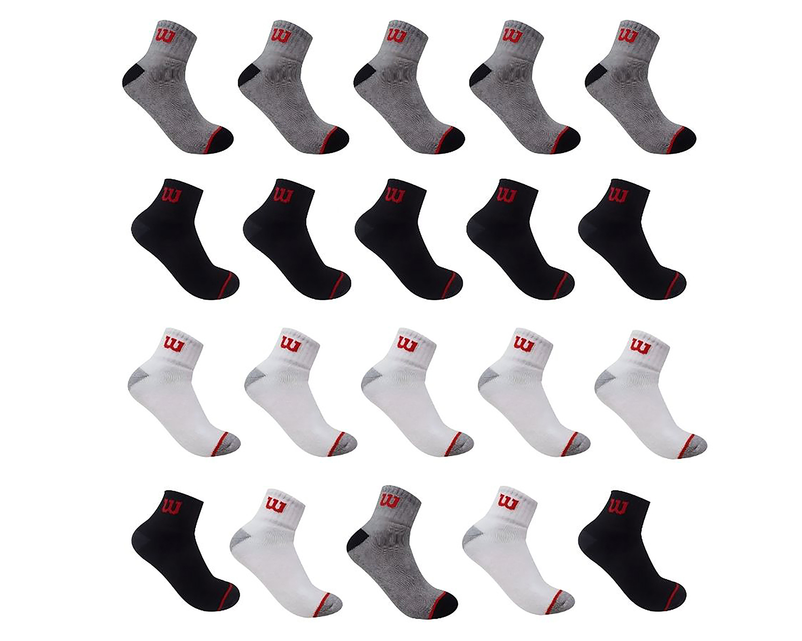 Calcetas Deportivas Wilson para Hombre 20 Pares