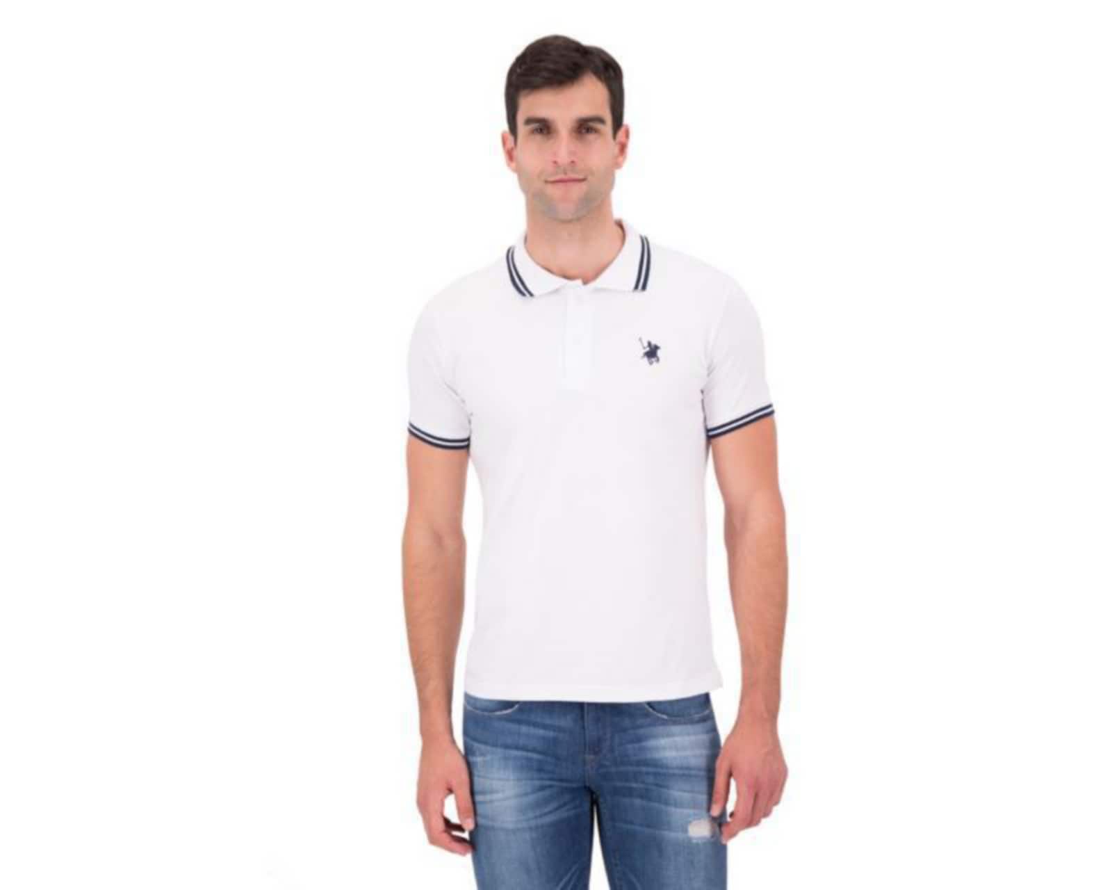 Playera Polo York Team Polo Club Blanca para Hombre
