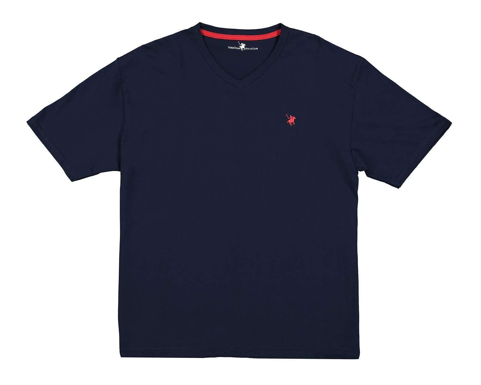 Foto 4 | Foto 5 | Playera Cuello V Azul marca York Team Polo Club para Hombre