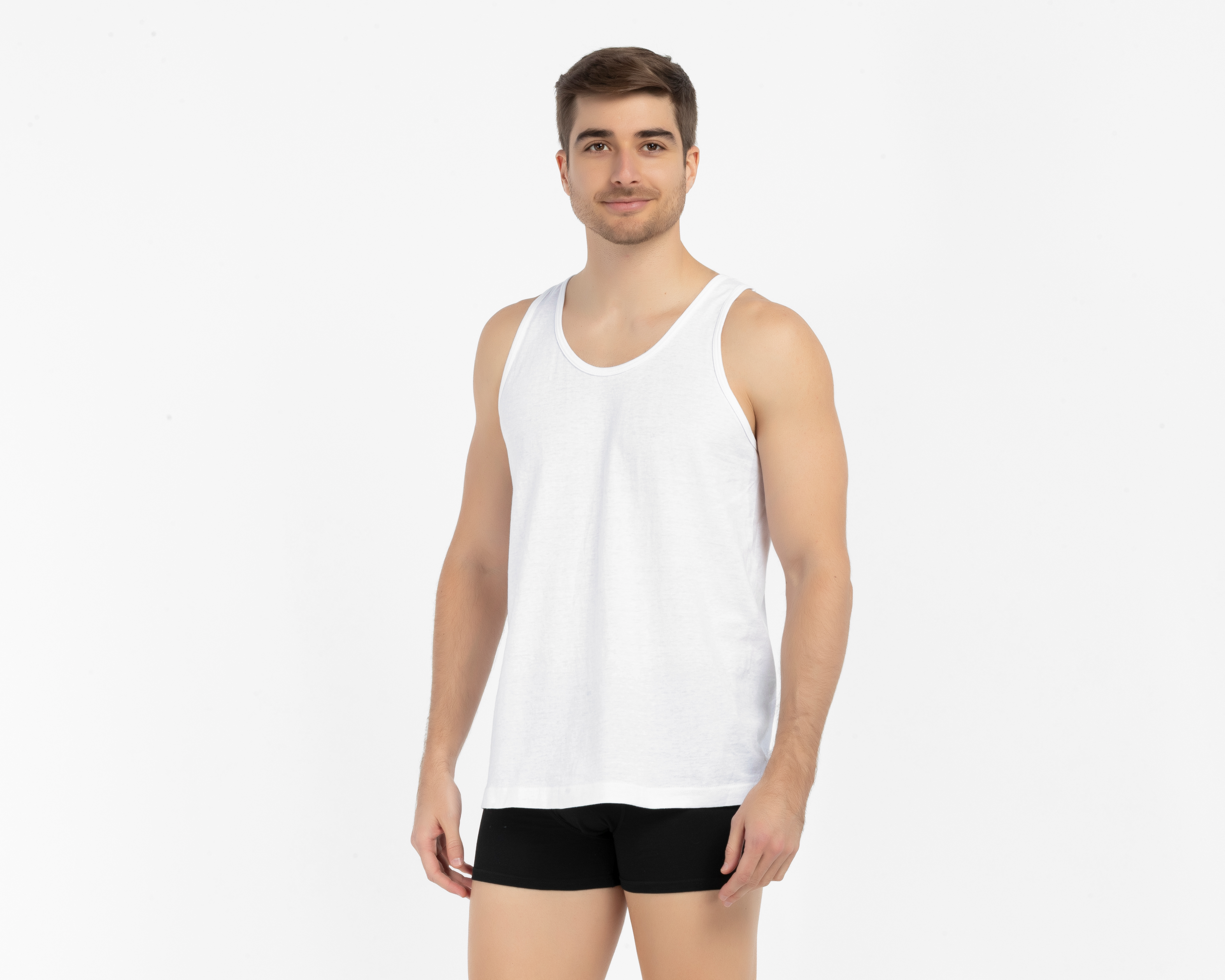 Foto 2 | Foto 2 | Camiseta Interior Blanca Zaga para Hombre 4 Piezas