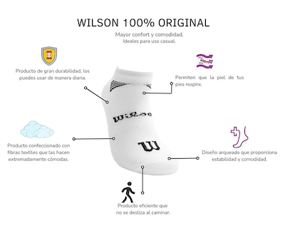 Foto 3 | Foto 3 | Calcetines Deportivos Wilson para Hombre 12 Pares