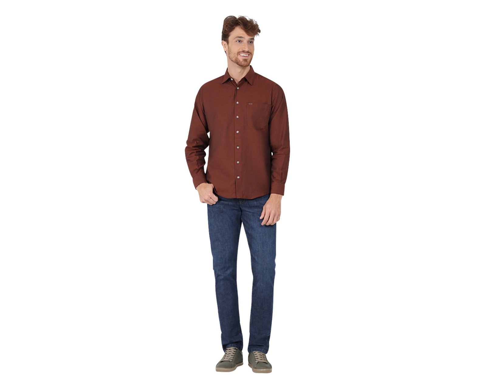 Foto 3 pulgar | Foto 2 | Camisa Casual de Algodón Lee Slim Fit Lisa para Hombre