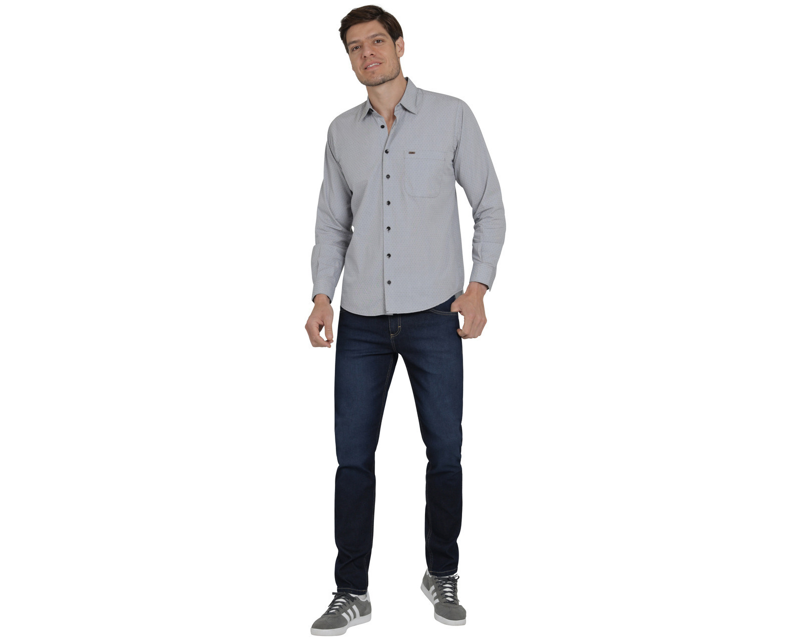 Foto 2 | Foto 2 | Camisa Casual de Algodón Lee Slim Fit de Puntos para Hombre