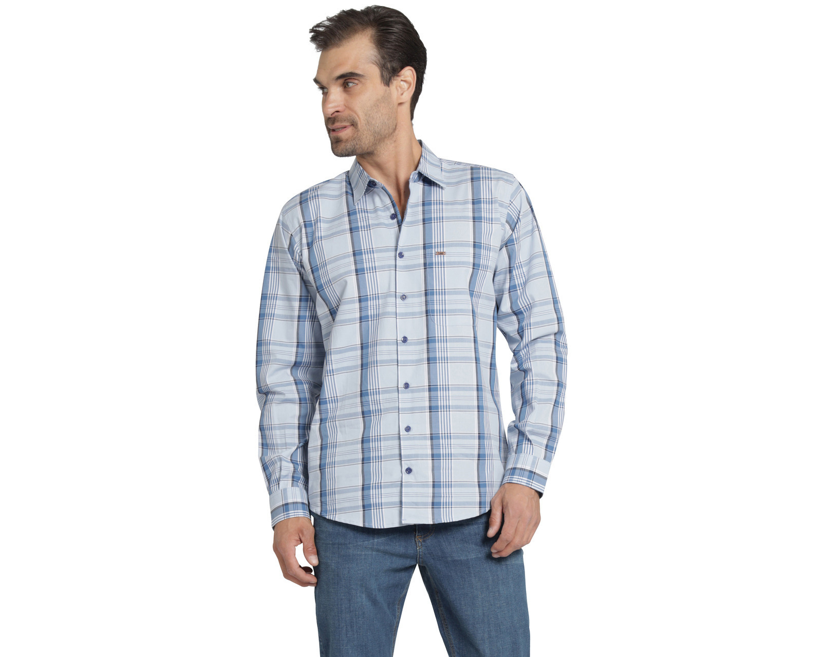 Foto 2 pulgar | Foto 1 | Camisa Casual de Algodón Lee Slim Fit a Cuadros para Hombre