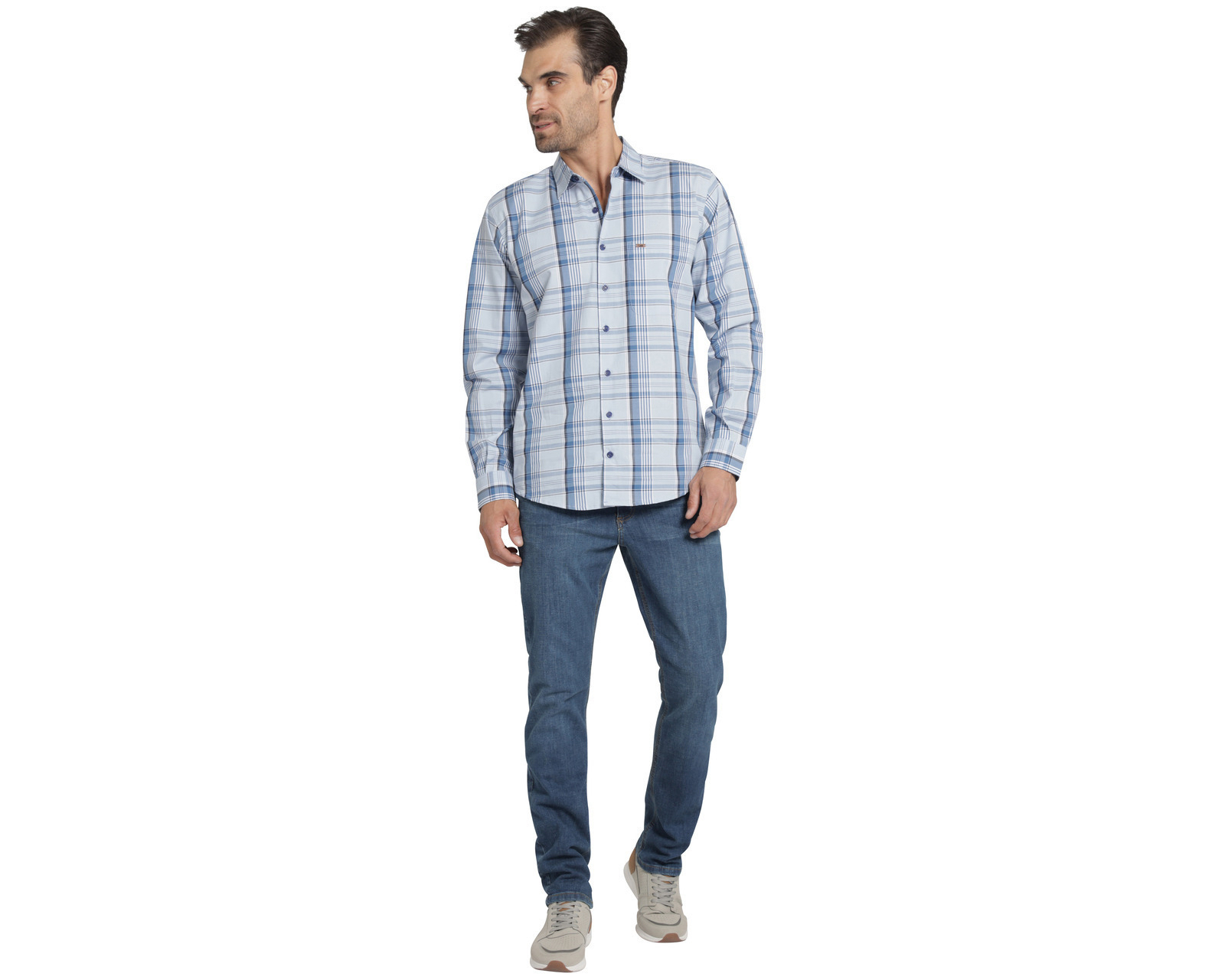 Foto 3 pulgar | Foto 2 | Camisa Casual de Algodón Lee Slim Fit a Cuadros para Hombre