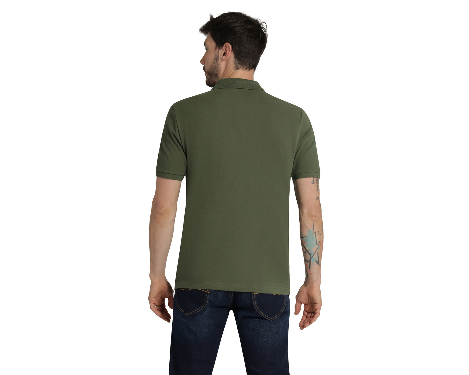 Foto 4 pulgar | Foto 3 | Playera Polo Lee Manga Corta Verde para Hombre