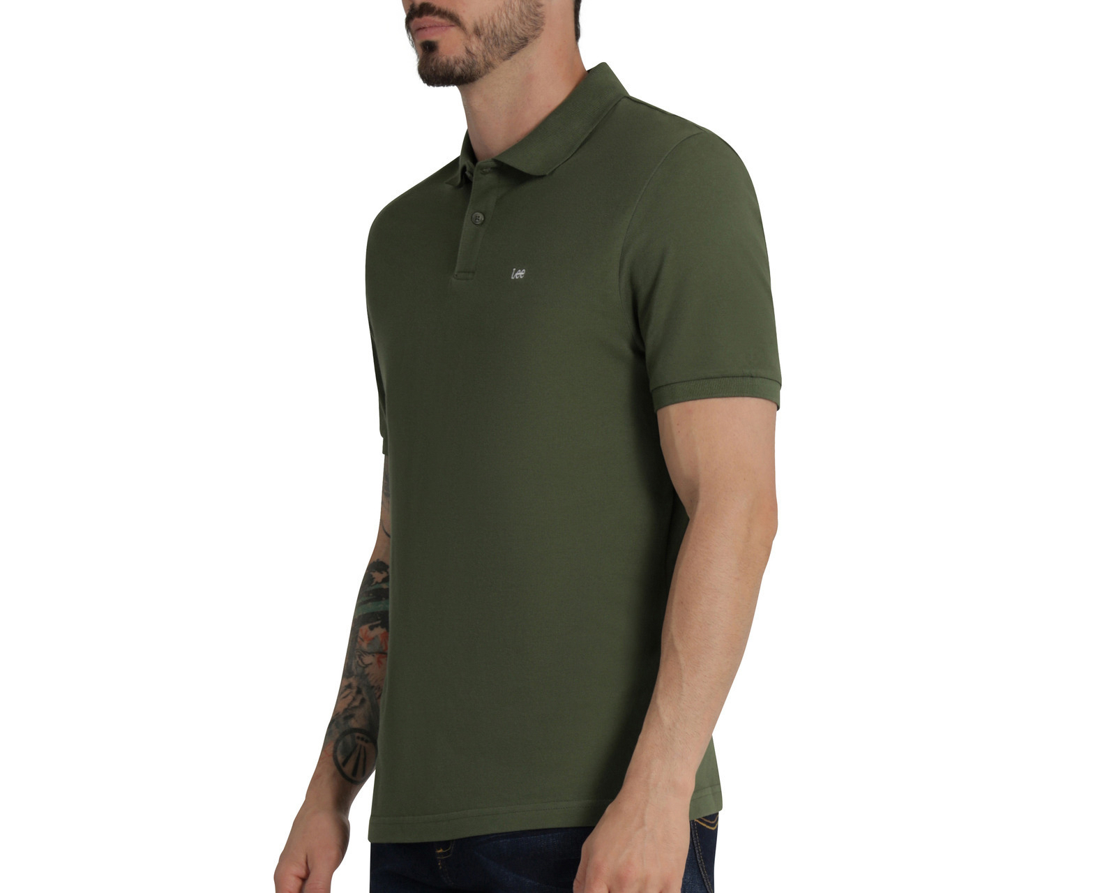 Foto 5 pulgar | Foto 4 | Playera Polo Lee Manga Corta Verde para Hombre