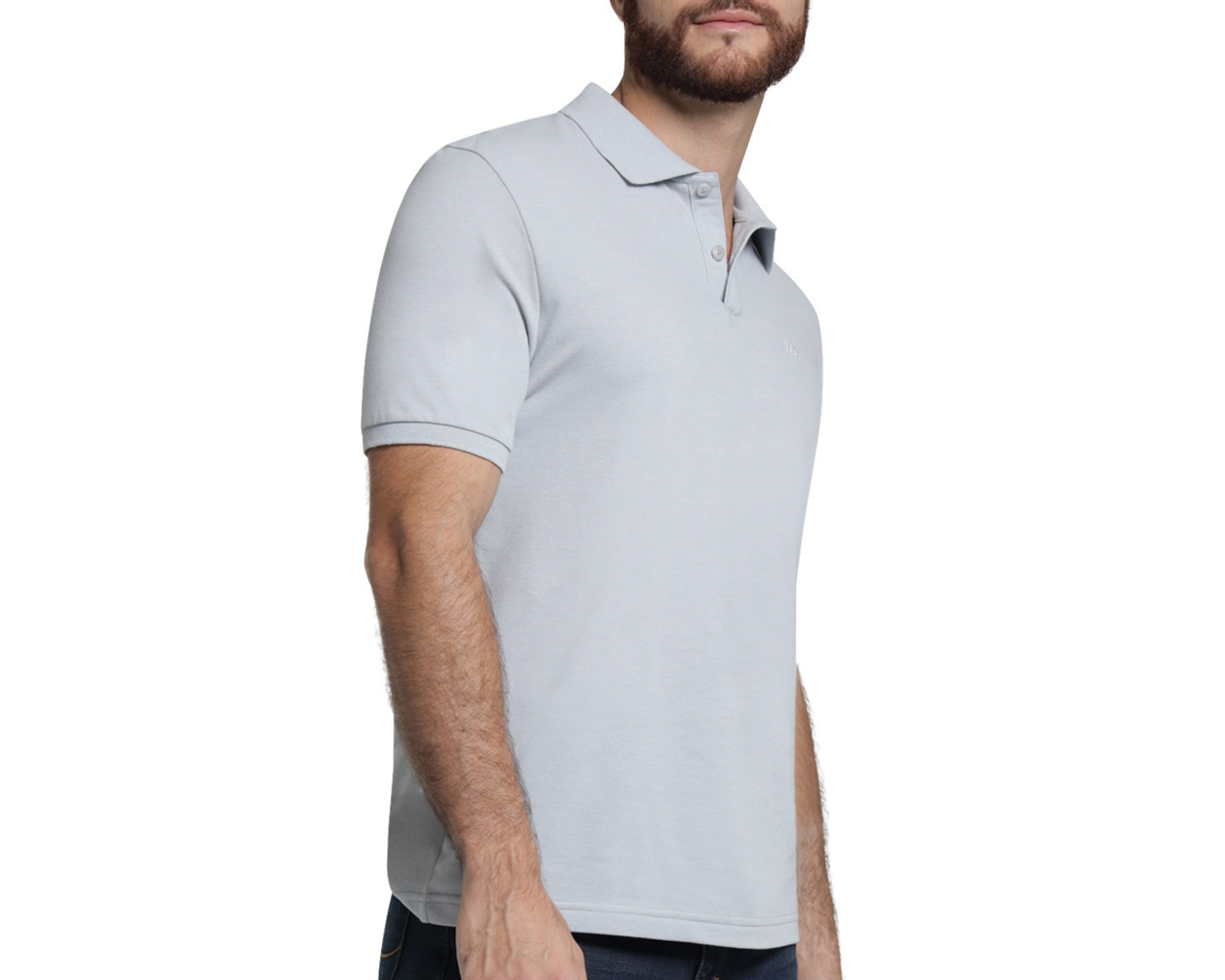 Foto 5 pulgar | Foto 4 | Playera Polo Lee Manga Corta Gris para Hombre