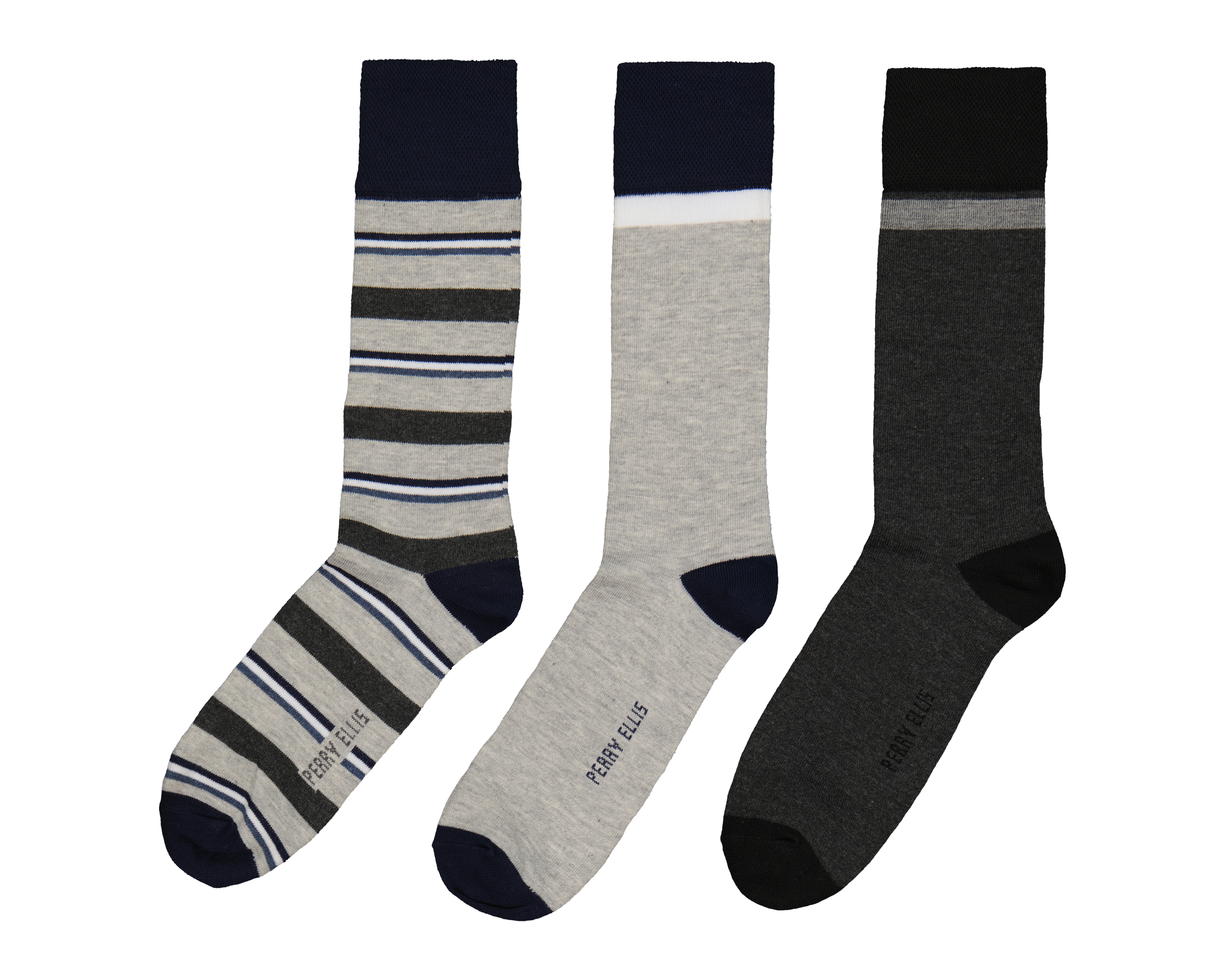 Foto 2 pulgar | Foto 1 | Calcetas de Vestir Perry Ellis para Hombre 3 Pares