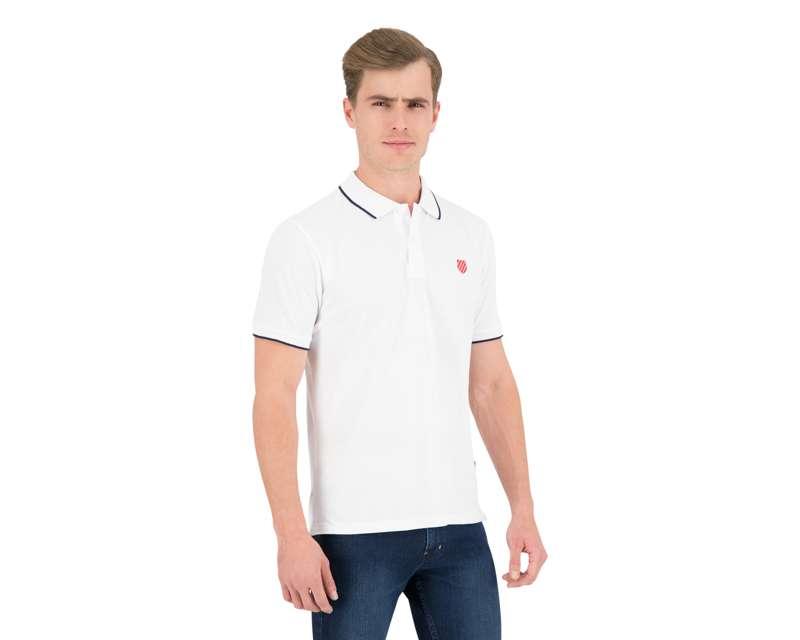 Playera Polo K-Swiss Blanca para Hombre