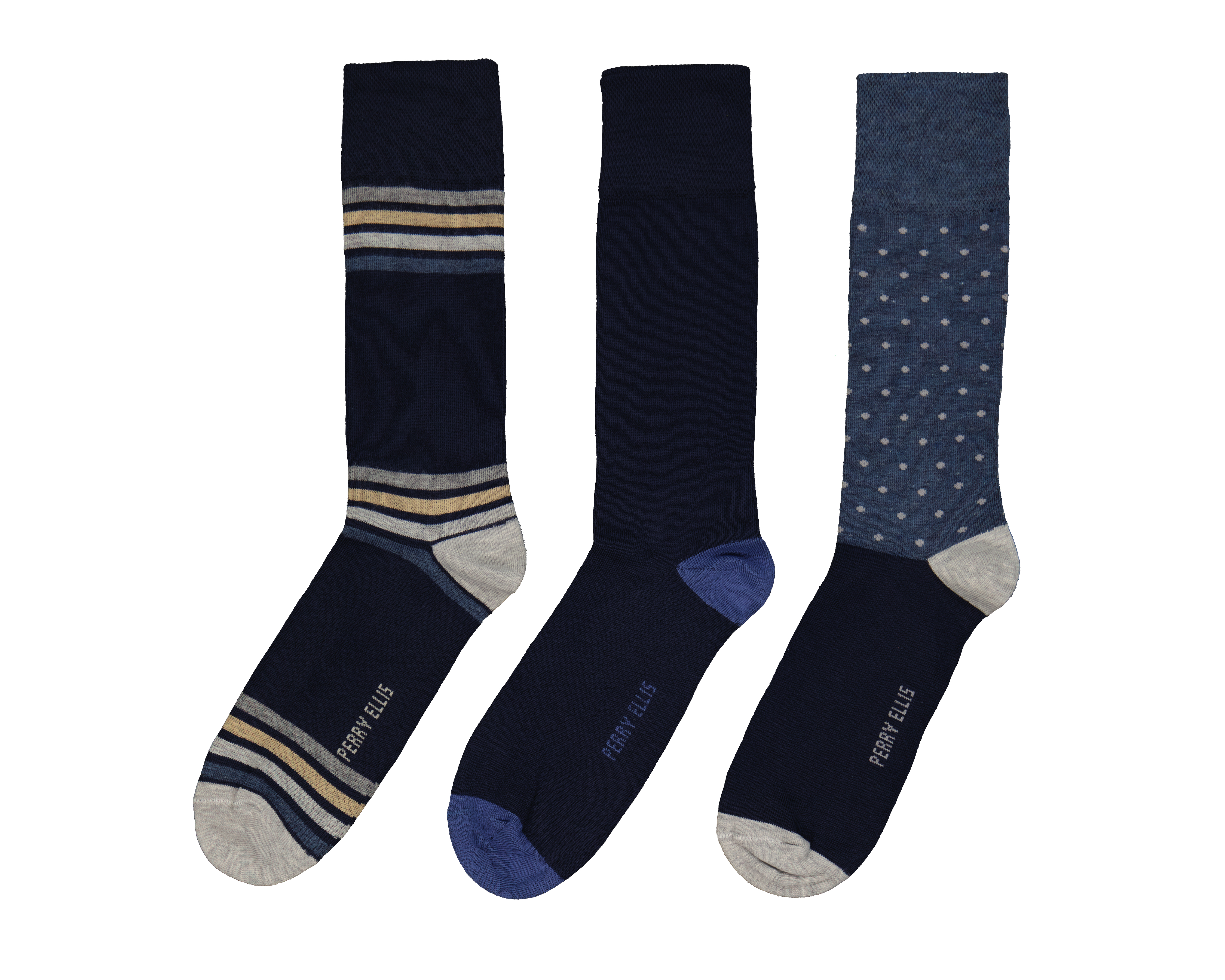 Foto 2 pulgar | Foto 1 | Calcetas de Vestir Perry Ellis para Hombre 3 Pares